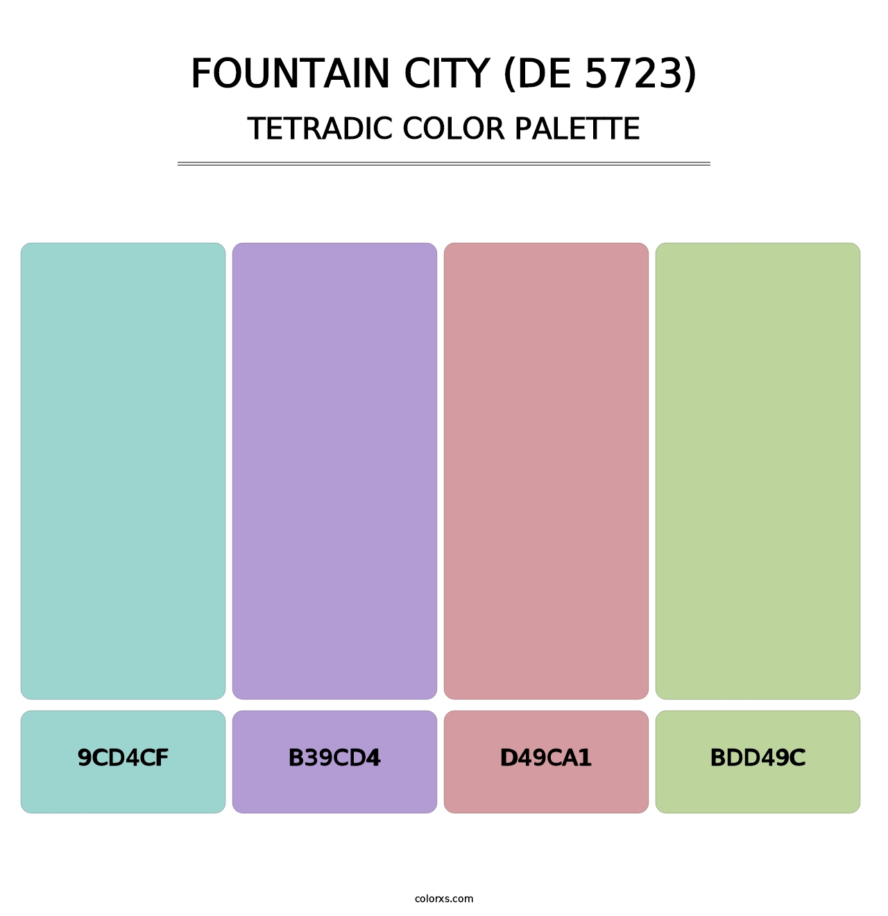 Fountain City (DE 5723) - Tetradic Color Palette