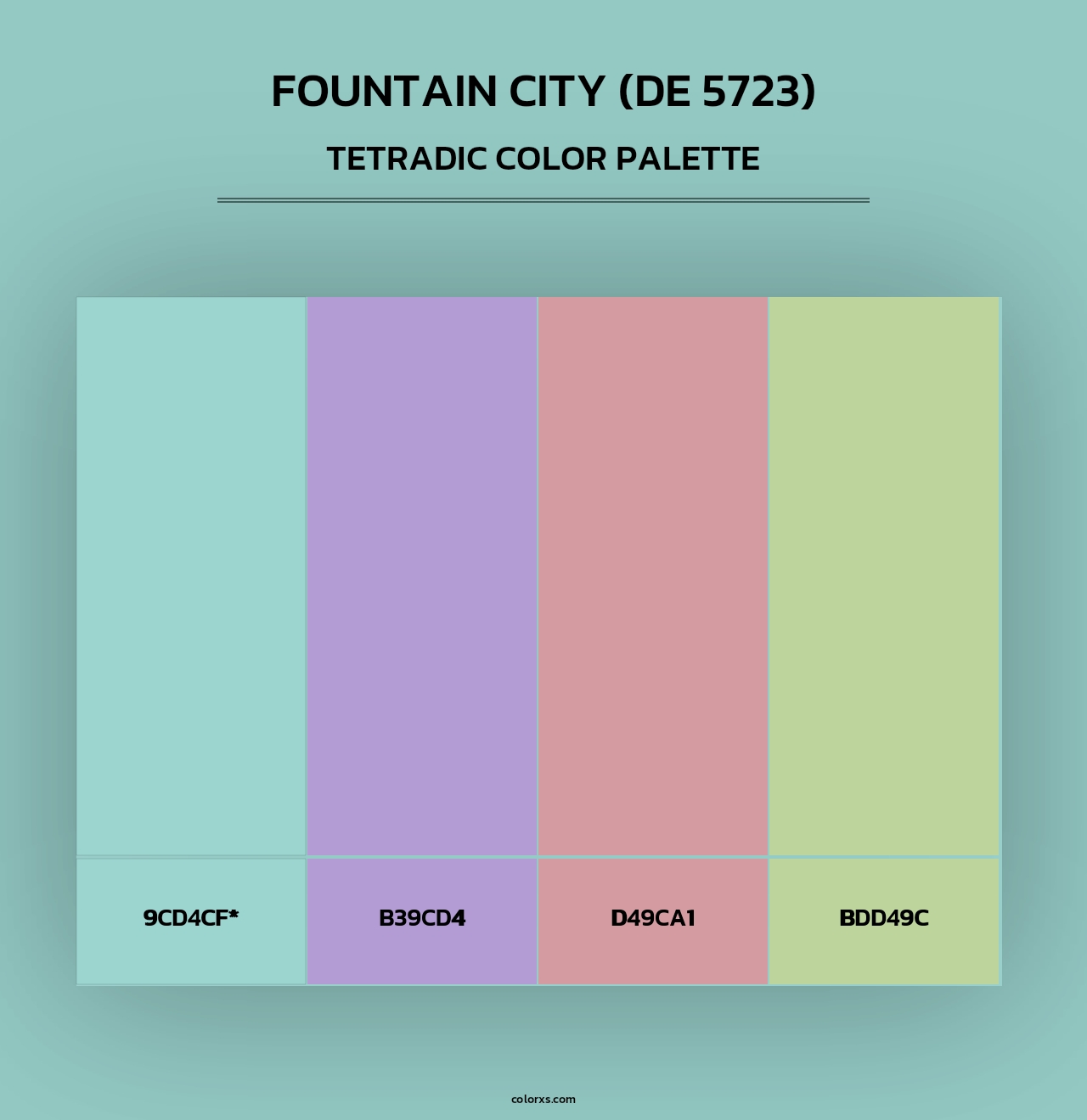 Fountain City (DE 5723) - Tetradic Color Palette