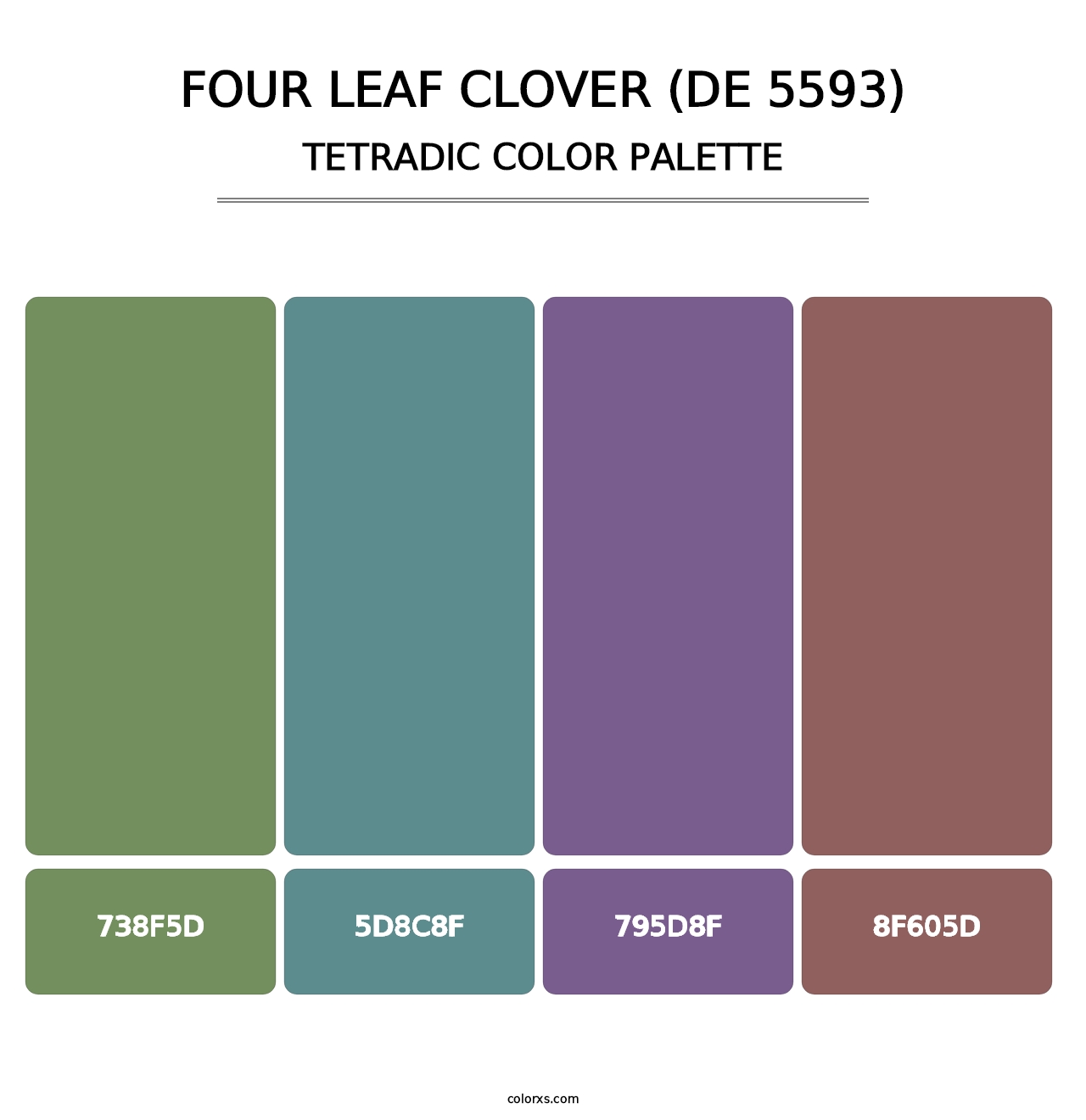 Four Leaf Clover (DE 5593) - Tetradic Color Palette