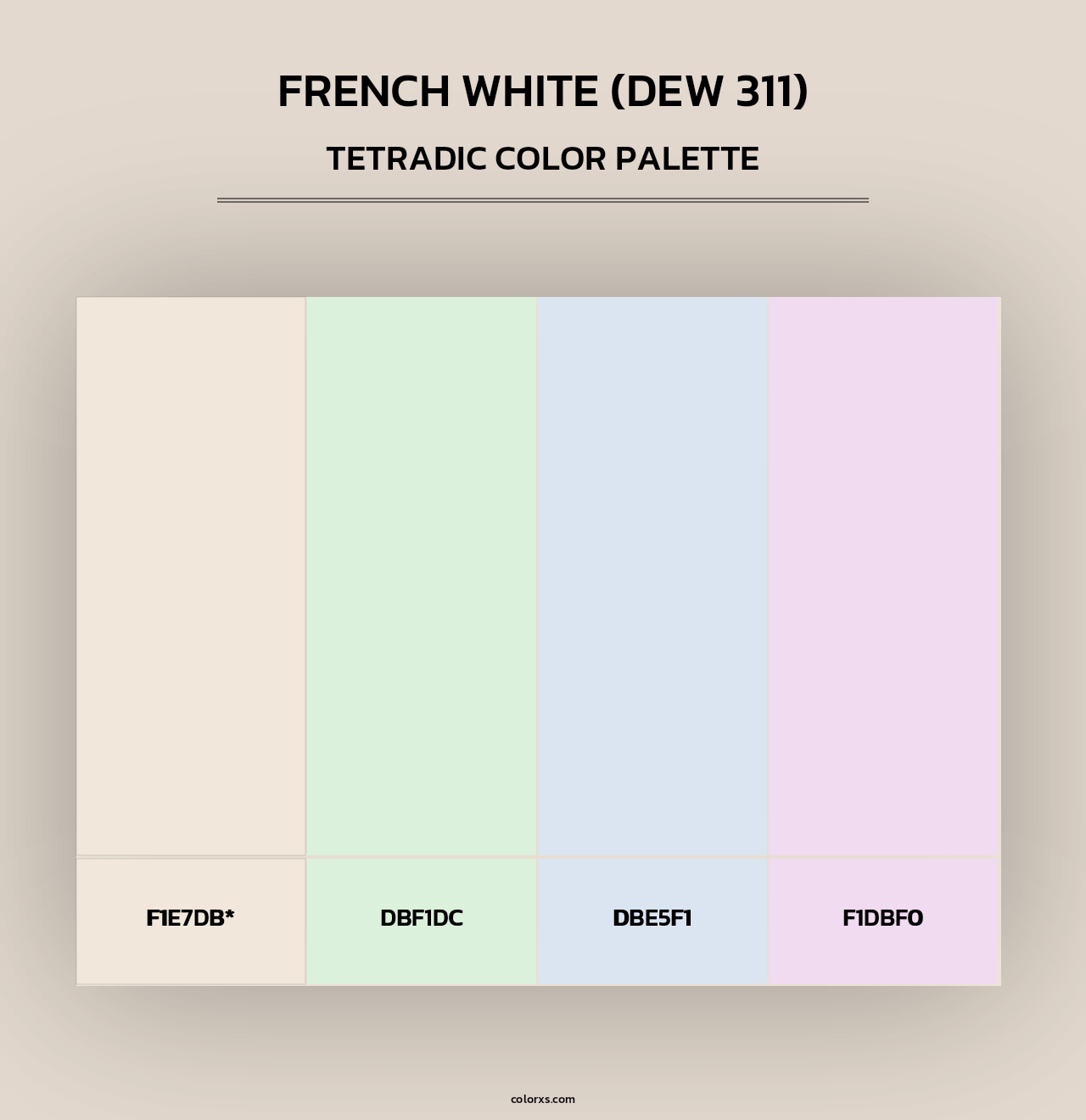 French White (DEW 311) - Tetradic Color Palette