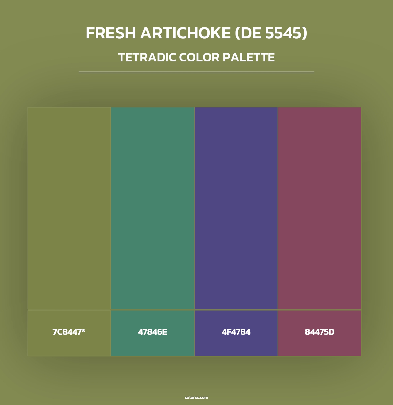 Fresh Artichoke (DE 5545) - Tetradic Color Palette