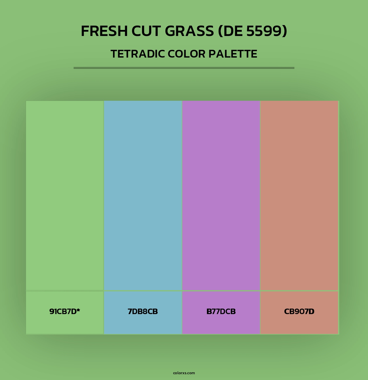 Fresh Cut Grass (DE 5599) - Tetradic Color Palette