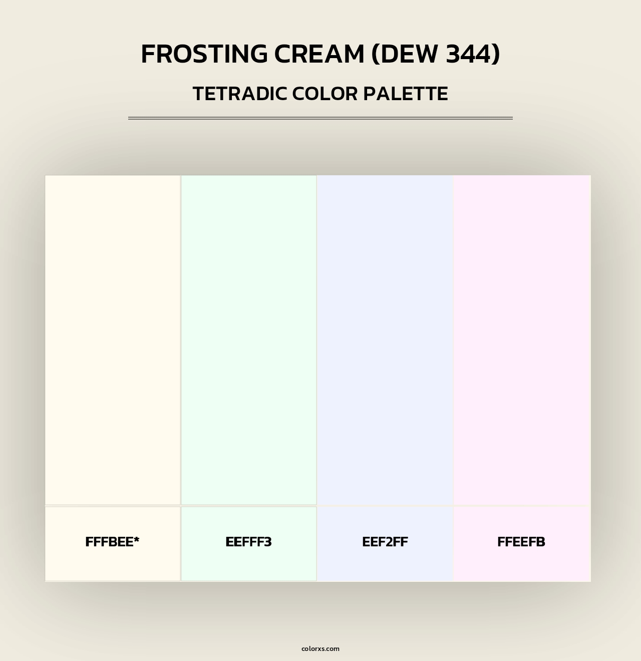 Frosting Cream (DEW 344) - Tetradic Color Palette