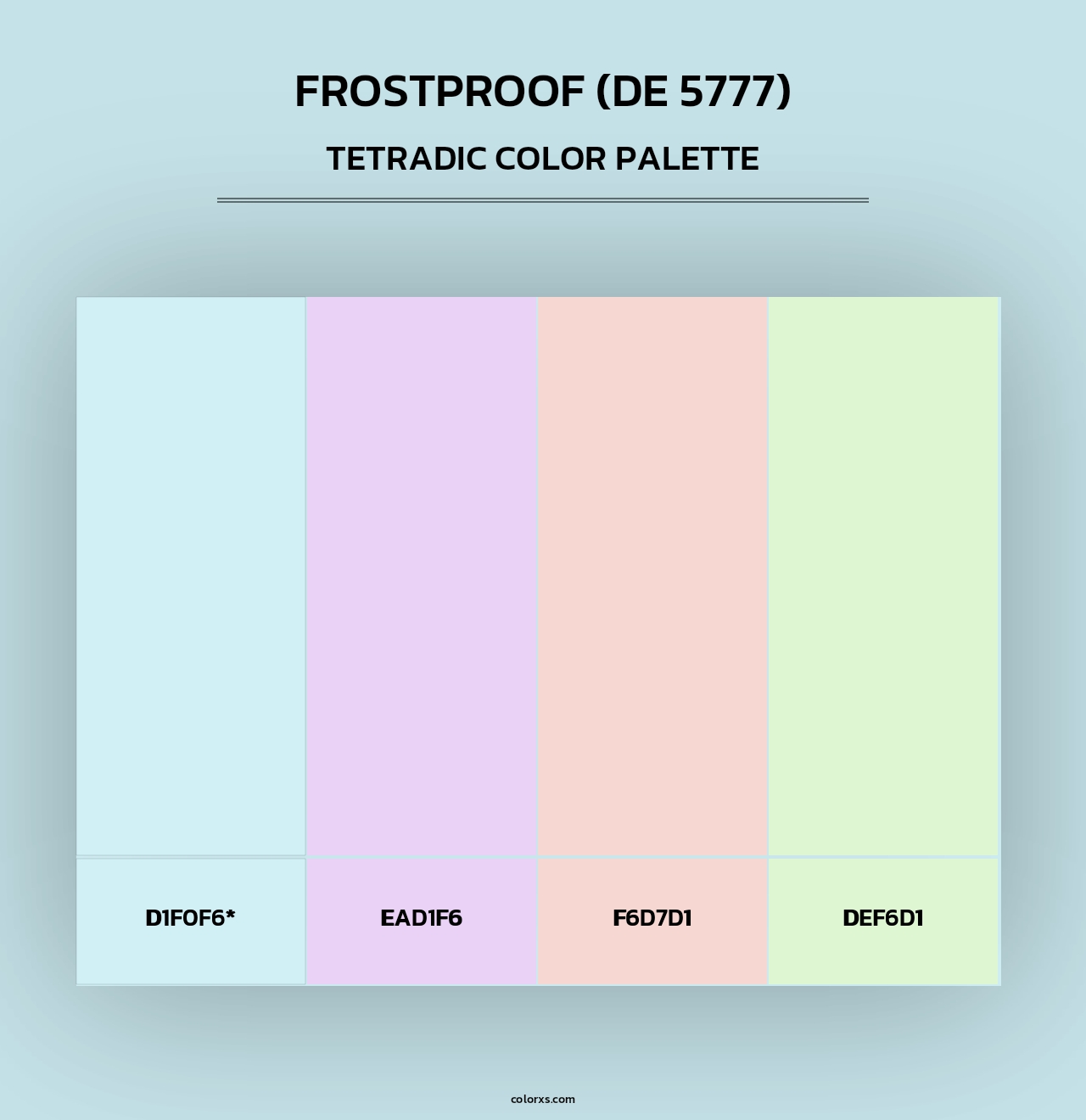 Frostproof (DE 5777) - Tetradic Color Palette