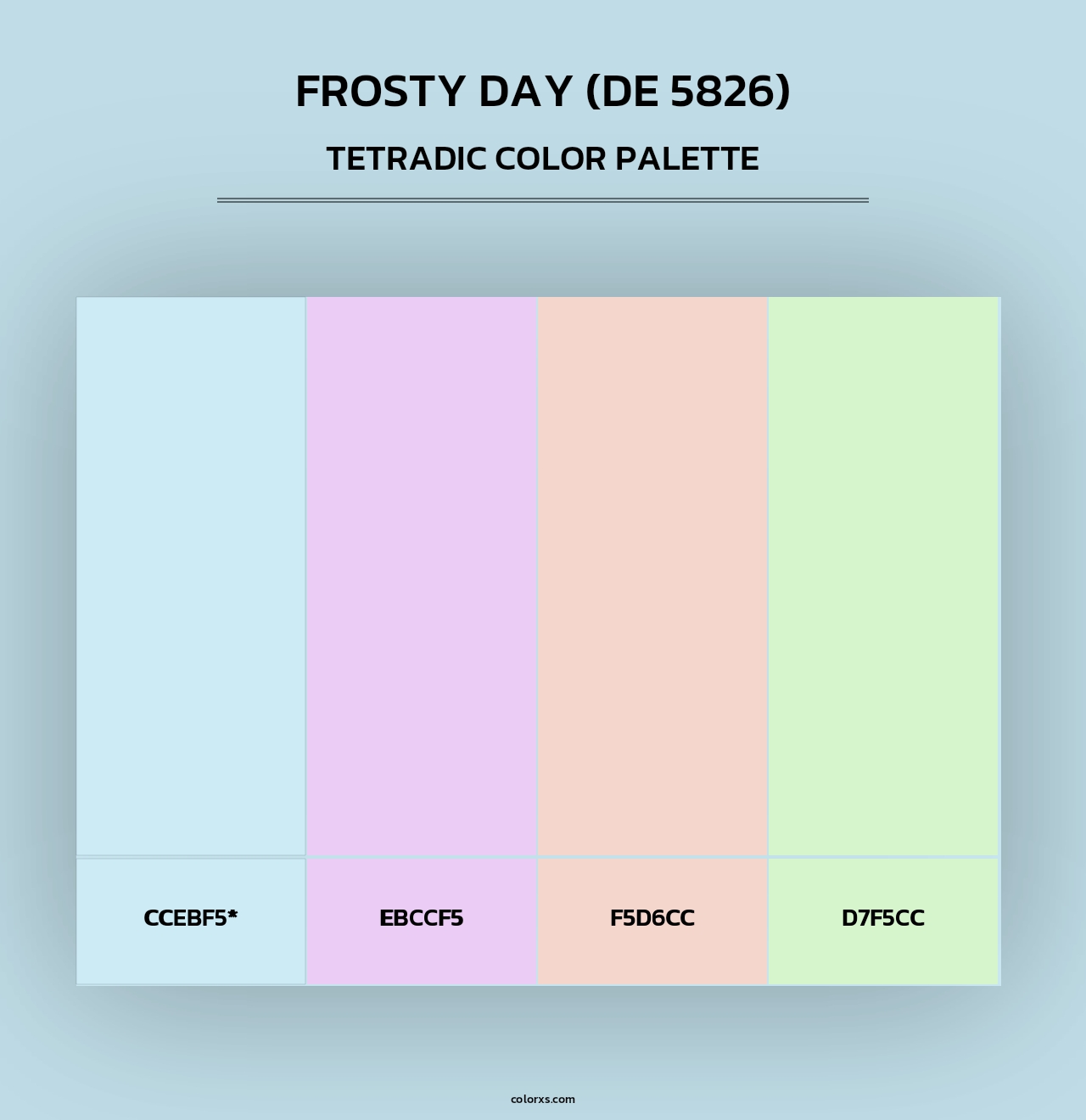Frosty Day (DE 5826) - Tetradic Color Palette