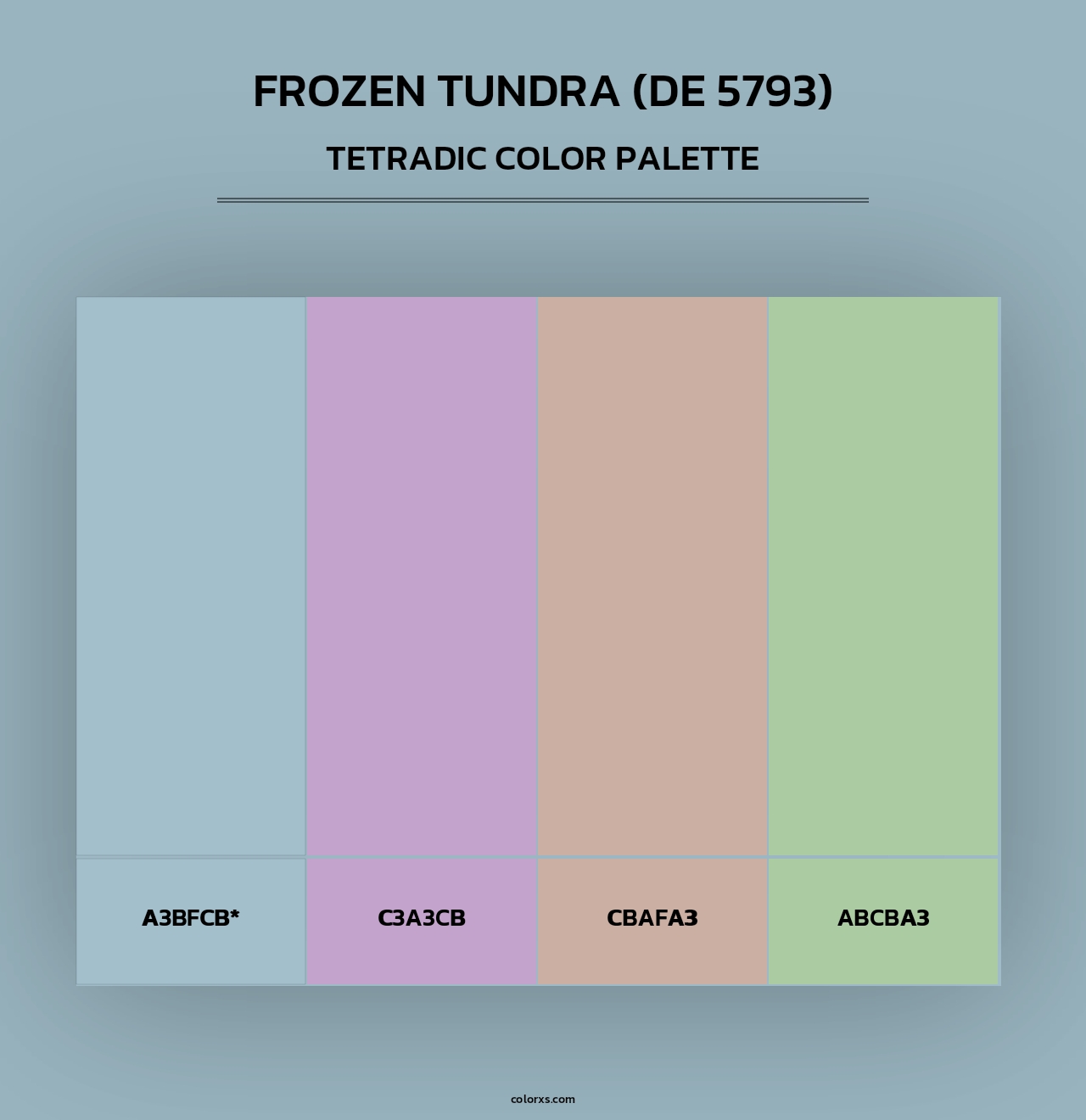 Frozen Tundra (DE 5793) - Tetradic Color Palette