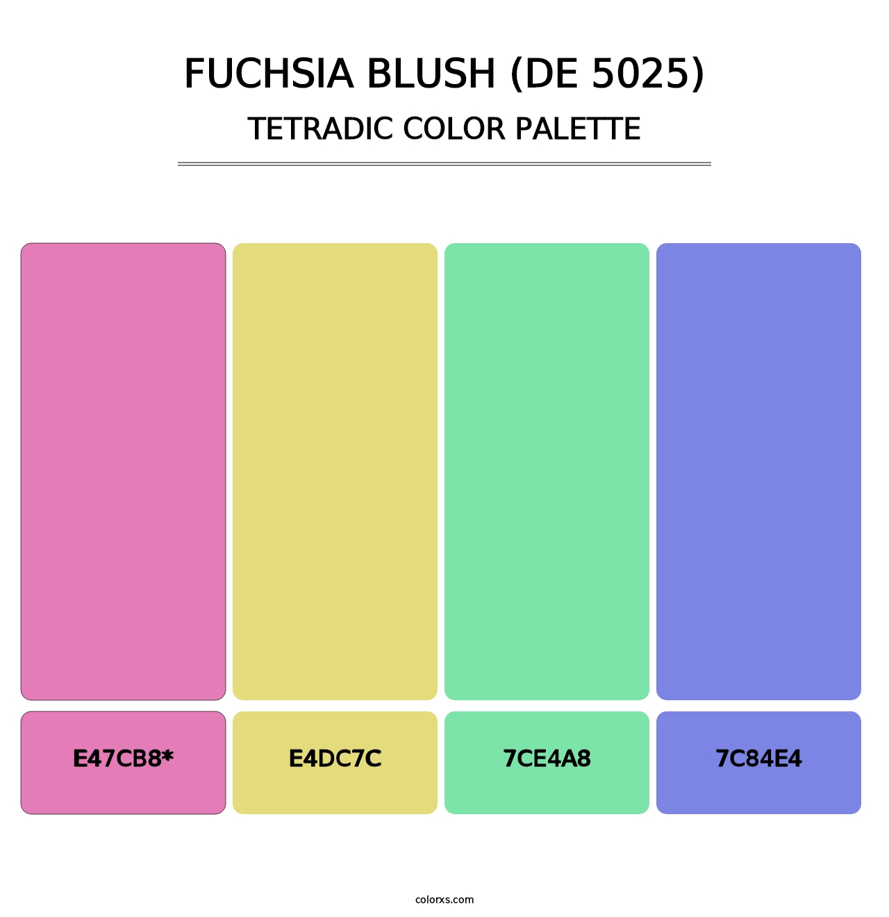 Fuchsia Blush (DE 5025) - Tetradic Color Palette