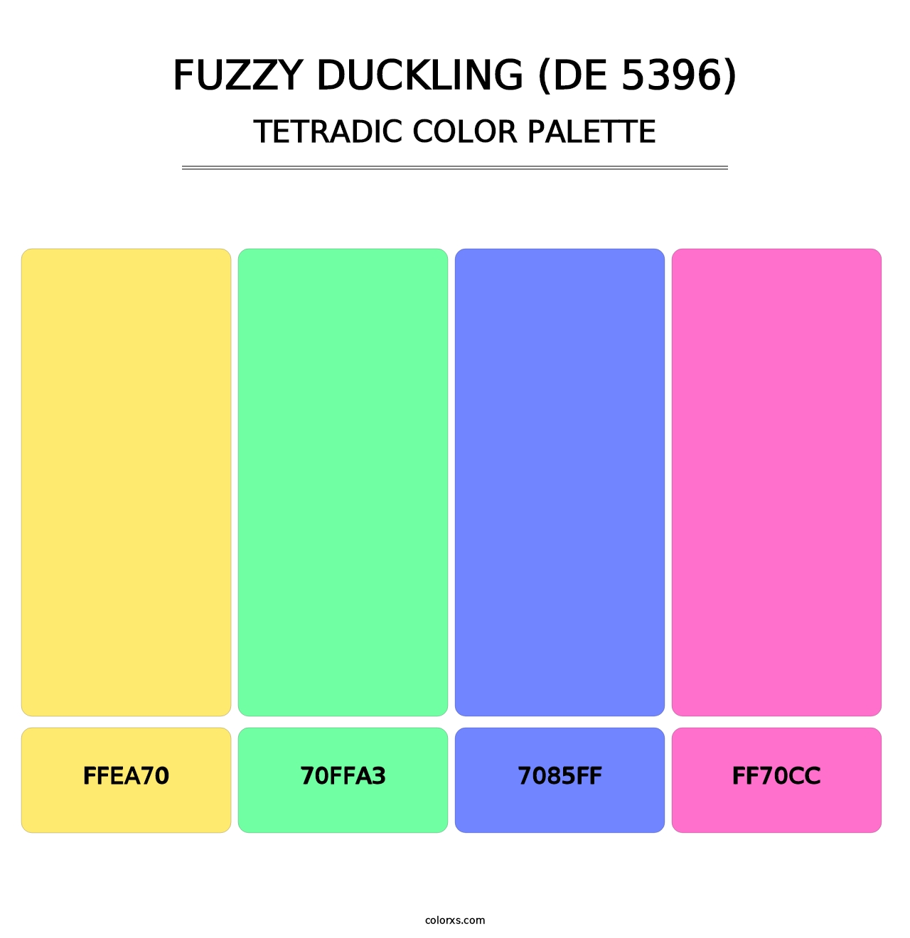 Fuzzy Duckling (DE 5396) - Tetradic Color Palette