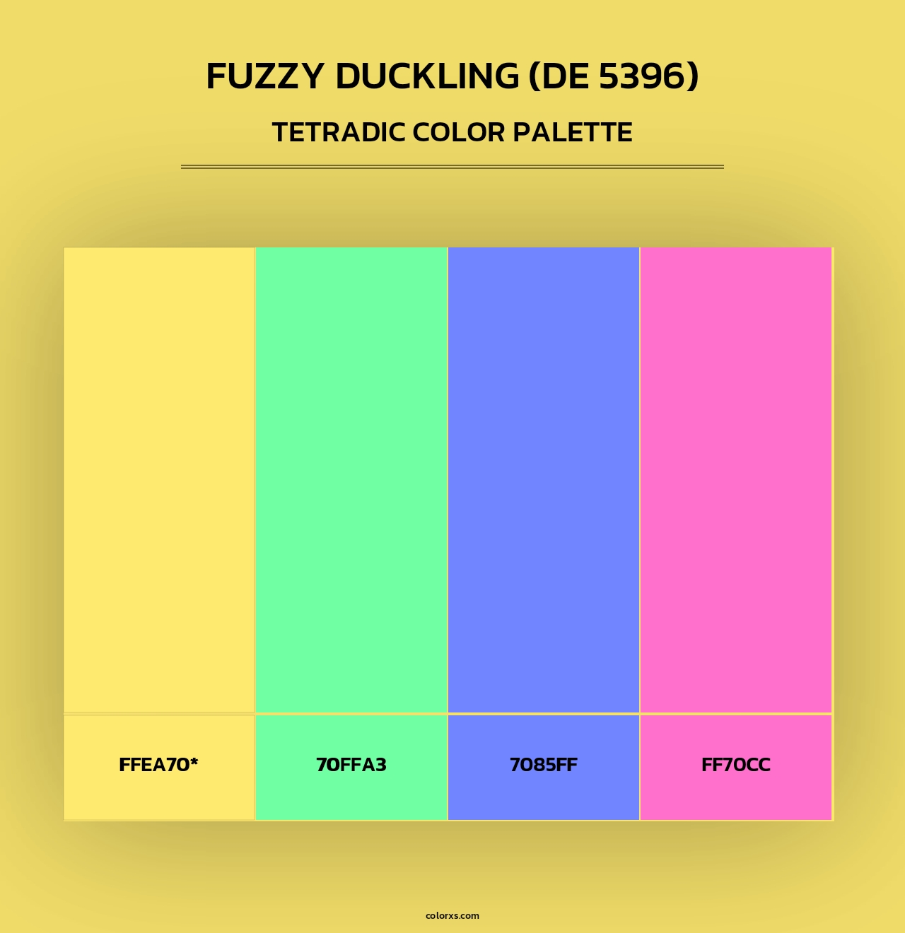 Fuzzy Duckling (DE 5396) - Tetradic Color Palette