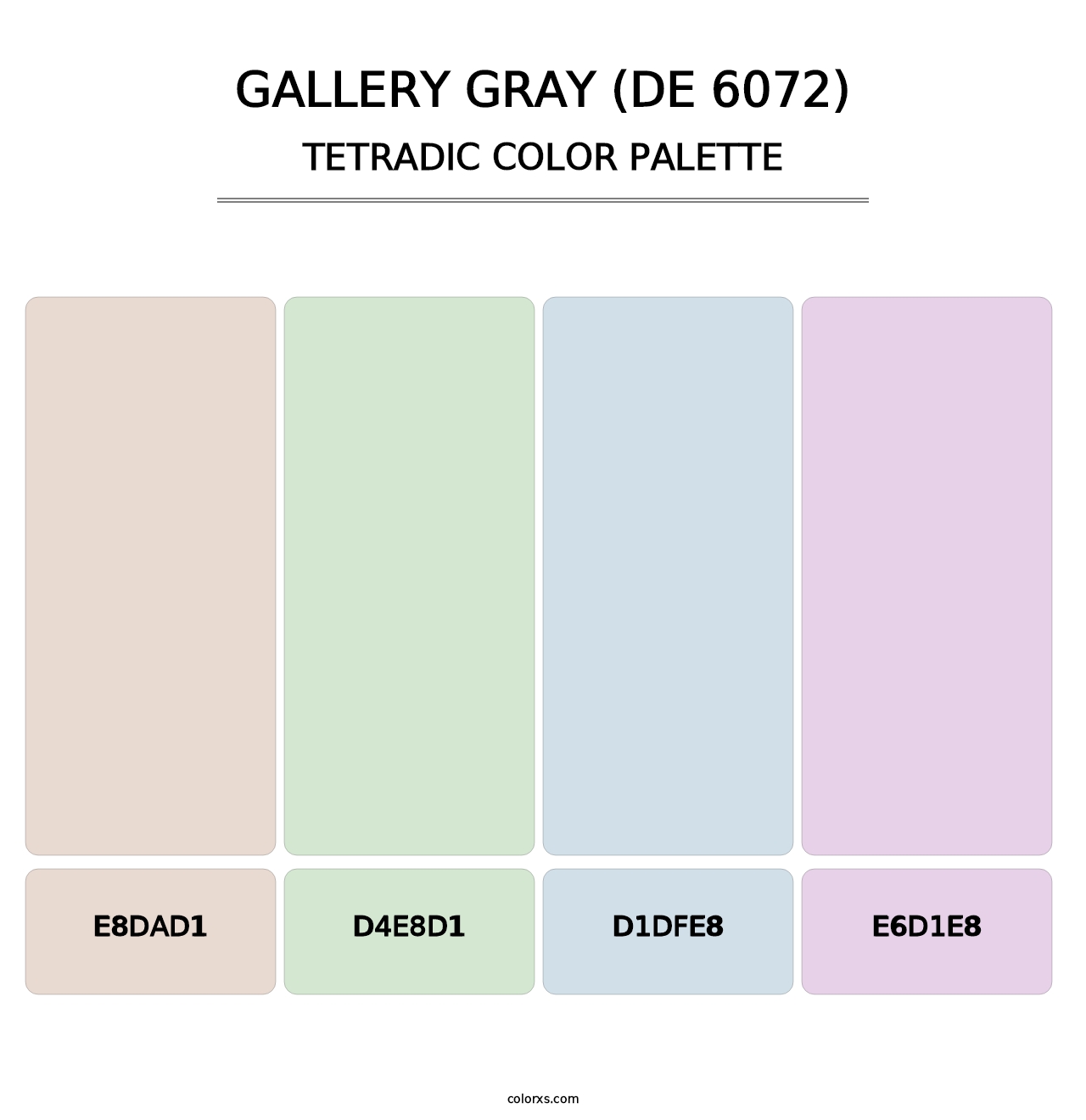Gallery Gray (DE 6072) - Tetradic Color Palette