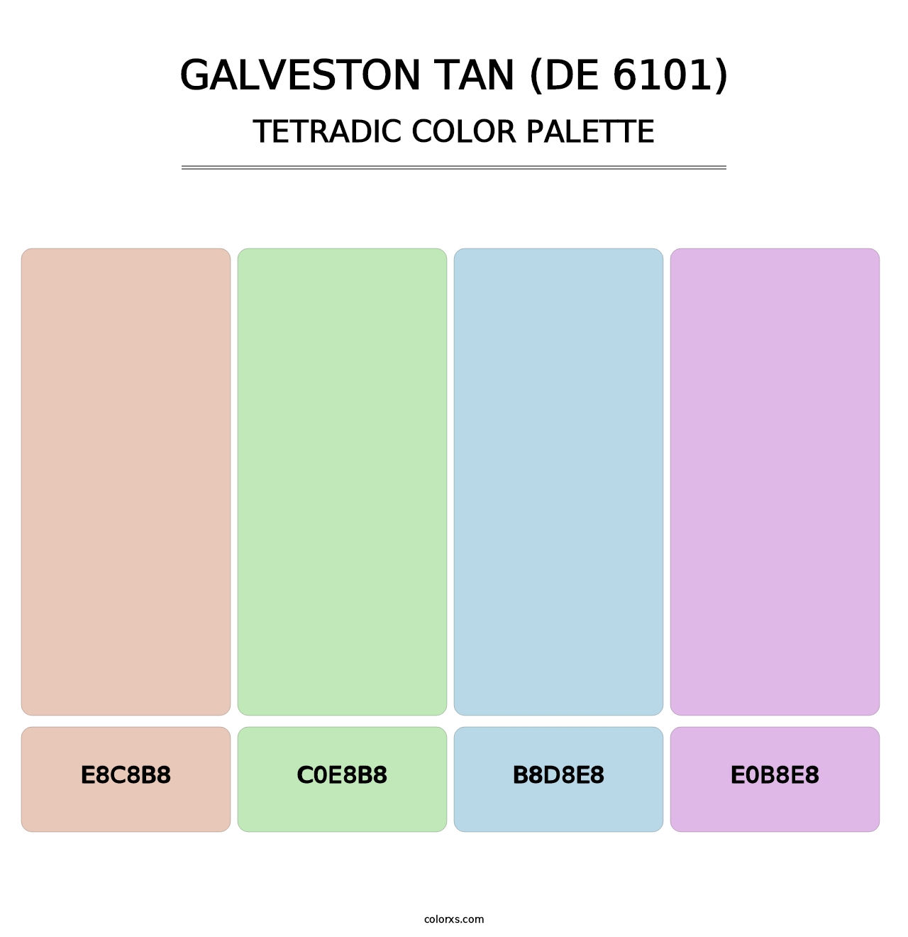 Galveston Tan (DE 6101) - Tetradic Color Palette