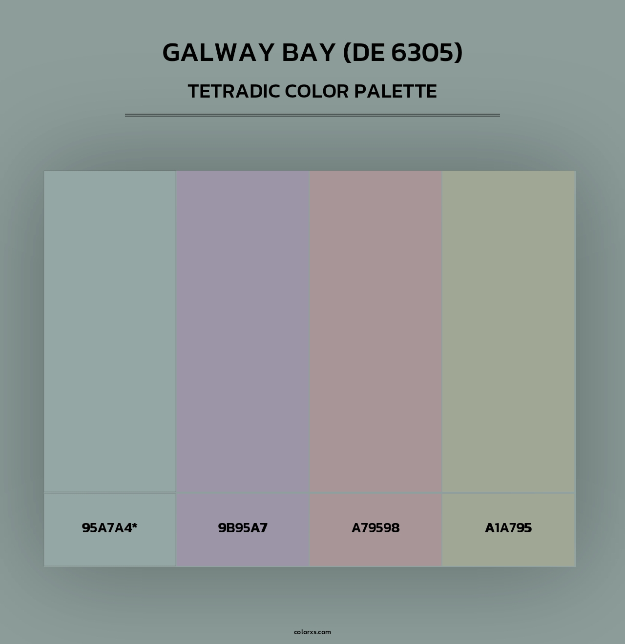 Galway Bay (DE 6305) - Tetradic Color Palette