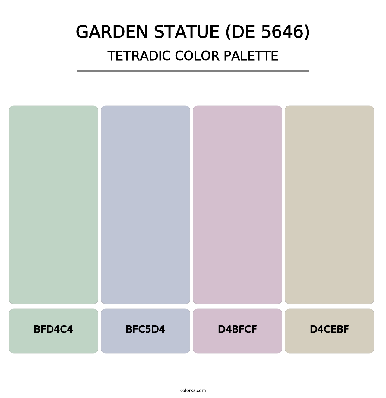 Garden Statue (DE 5646) - Tetradic Color Palette