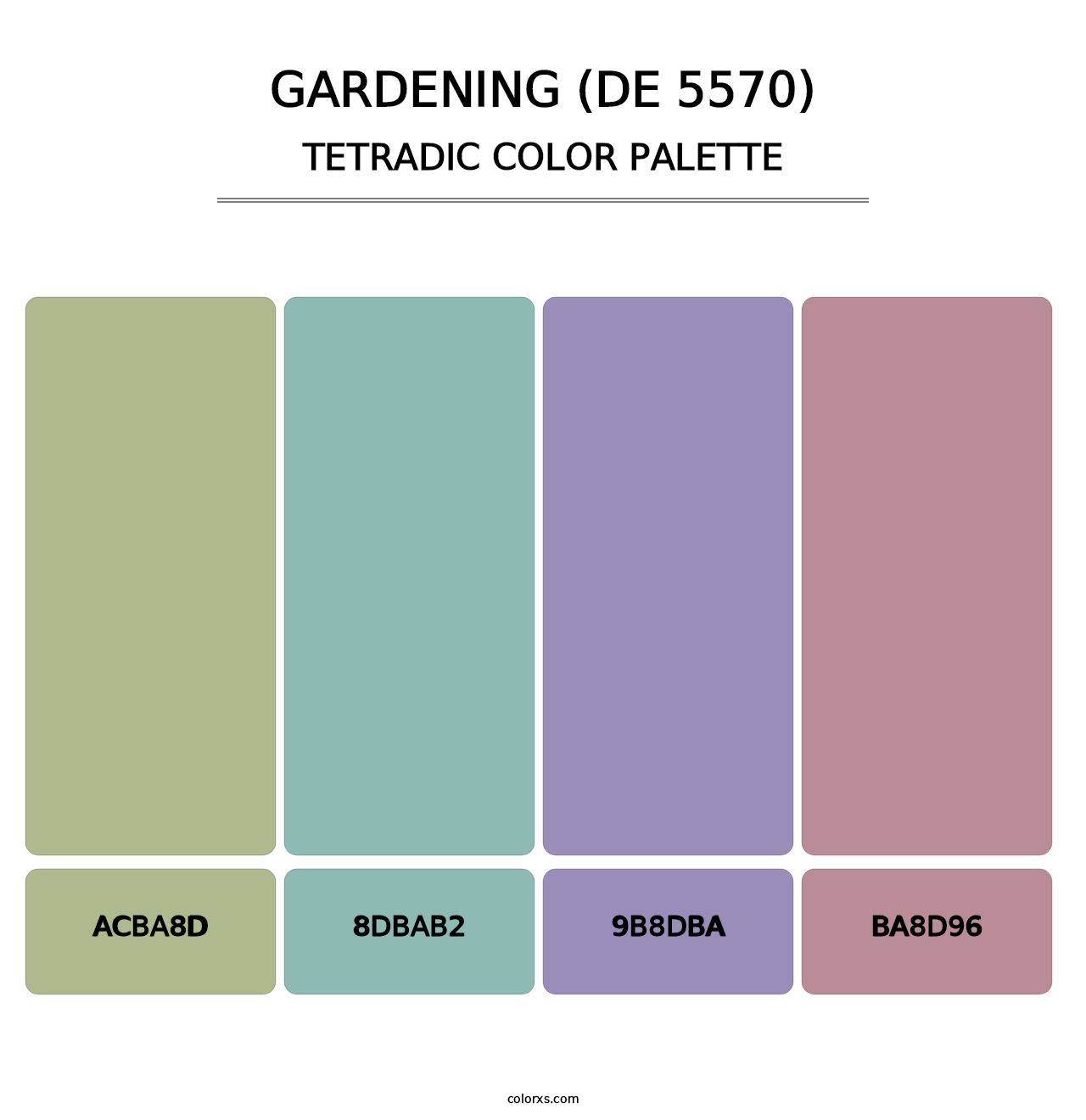 Gardening (DE 5570) - Tetradic Color Palette