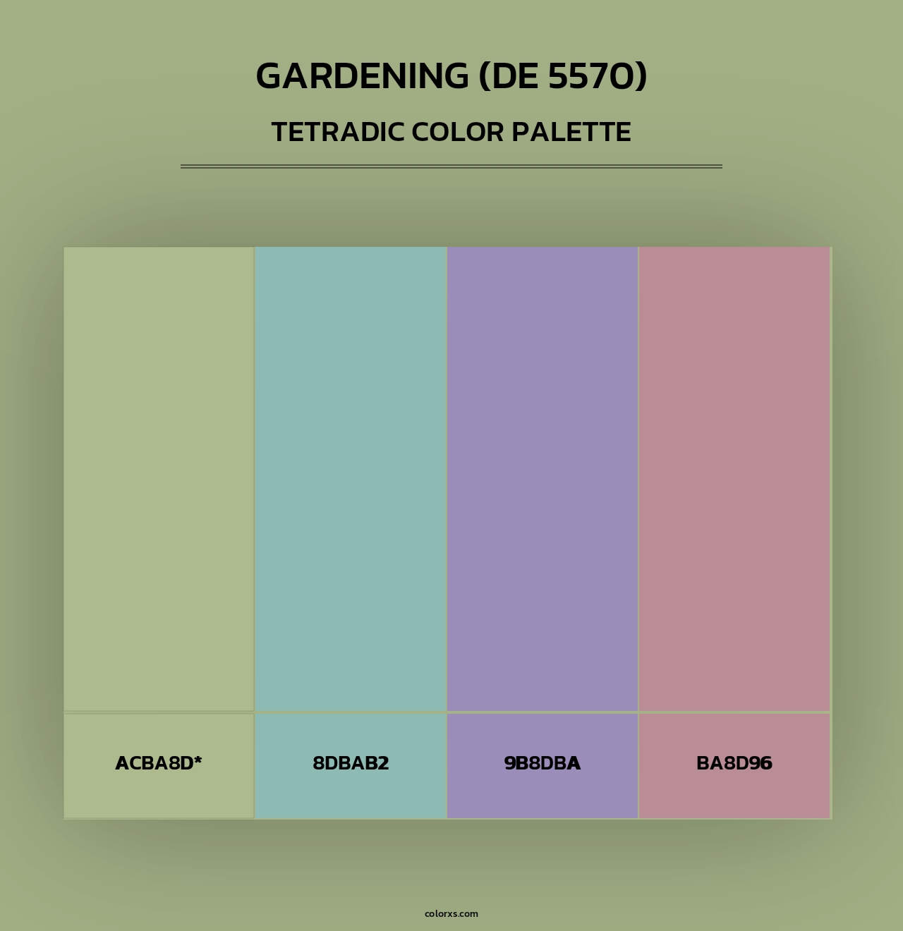 Gardening (DE 5570) - Tetradic Color Palette