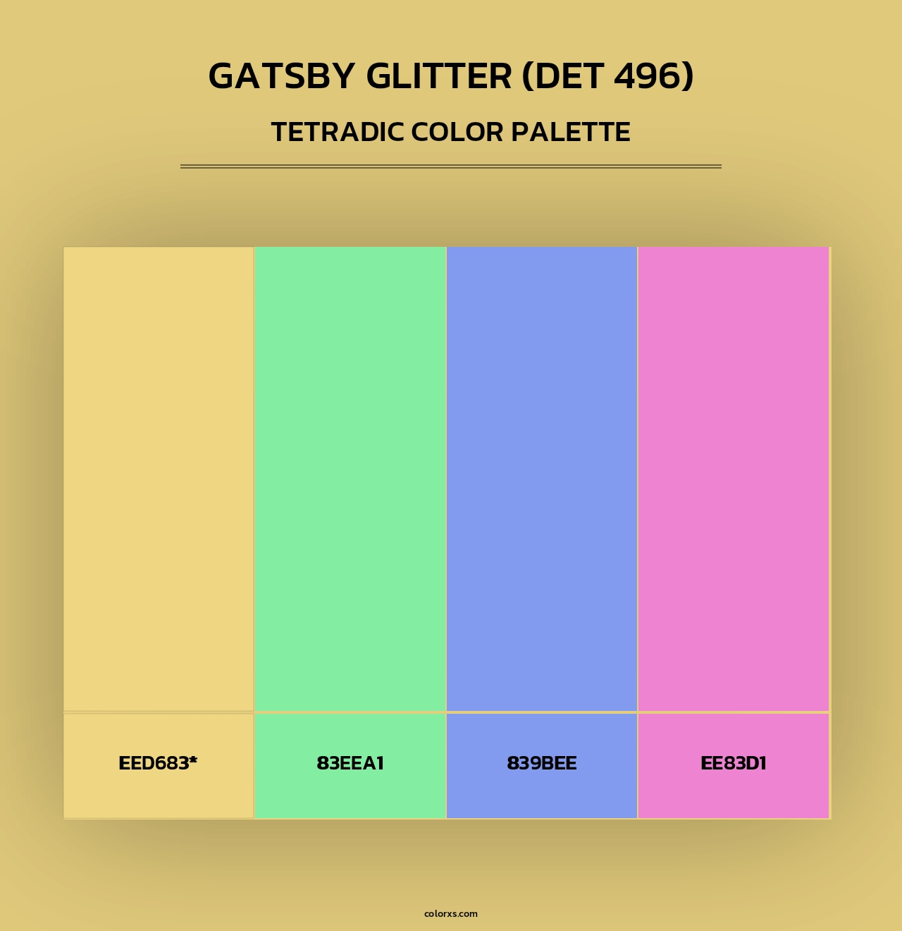 Gatsby Glitter (DET 496) - Tetradic Color Palette