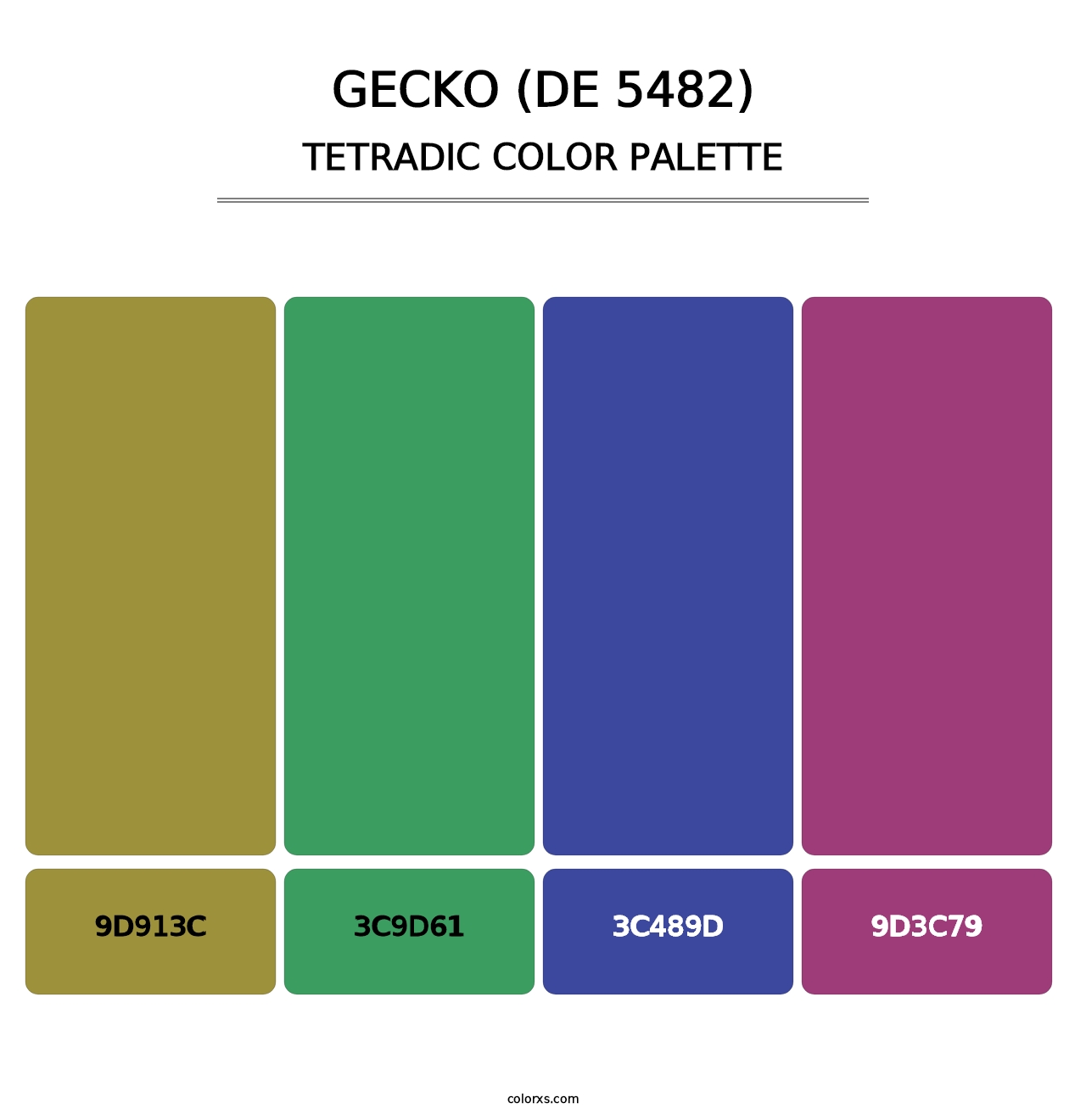 Gecko (DE 5482) - Tetradic Color Palette