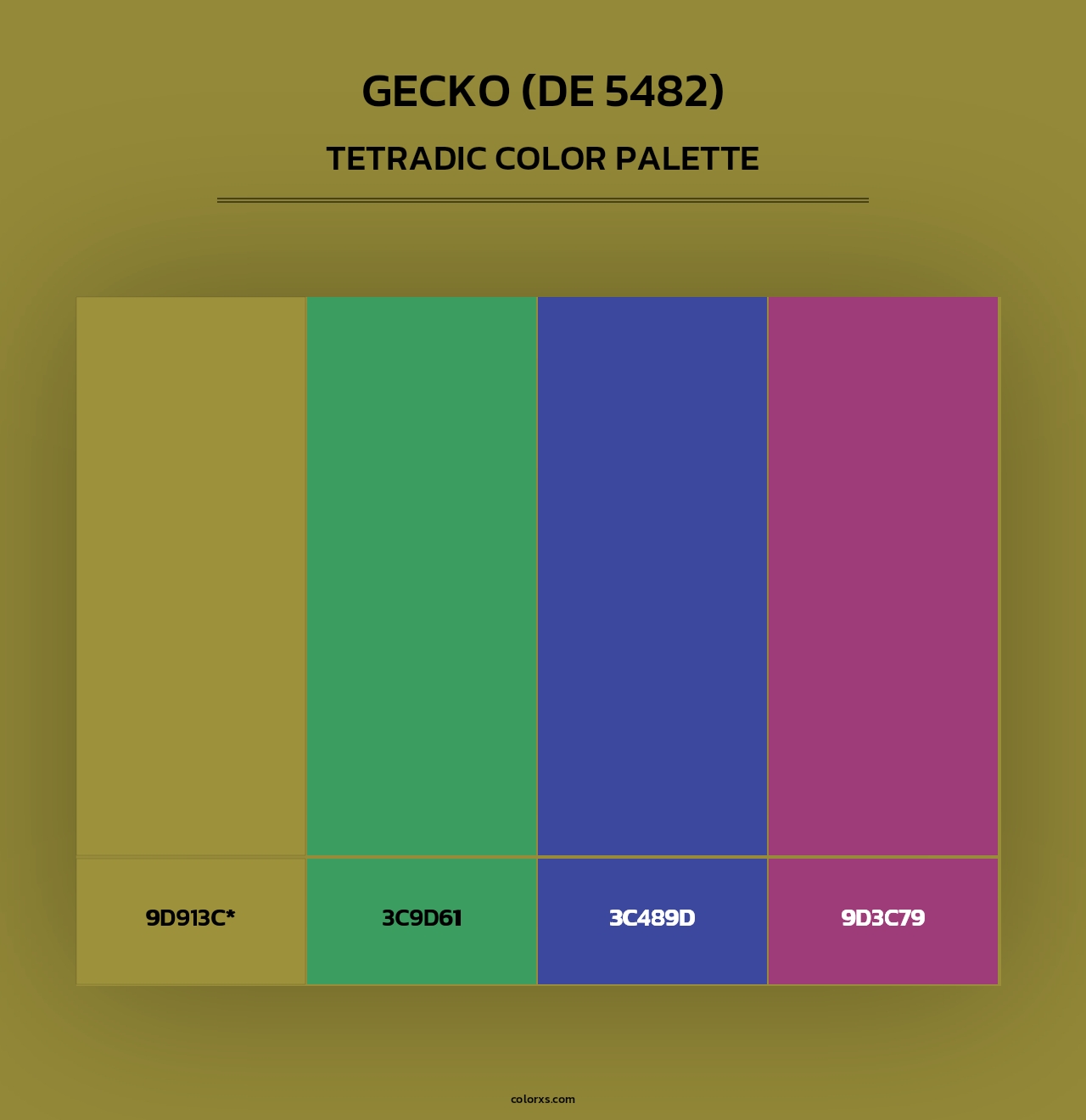Gecko (DE 5482) - Tetradic Color Palette
