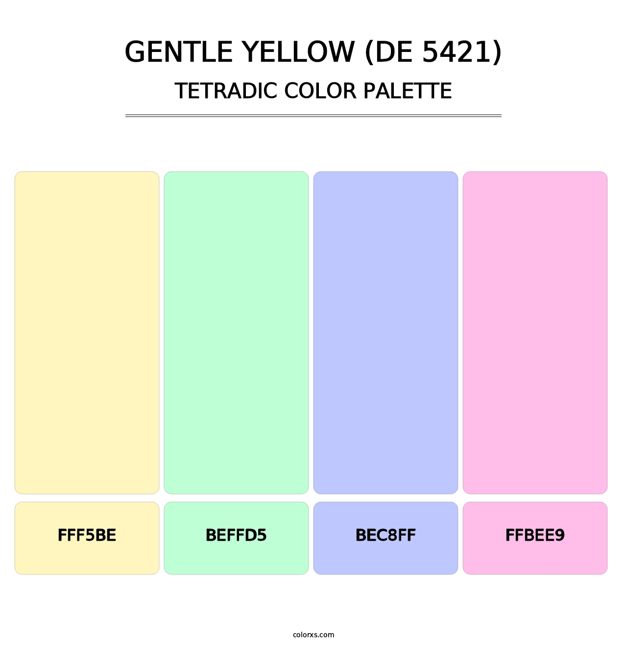Gentle Yellow (DE 5421) - Tetradic Color Palette