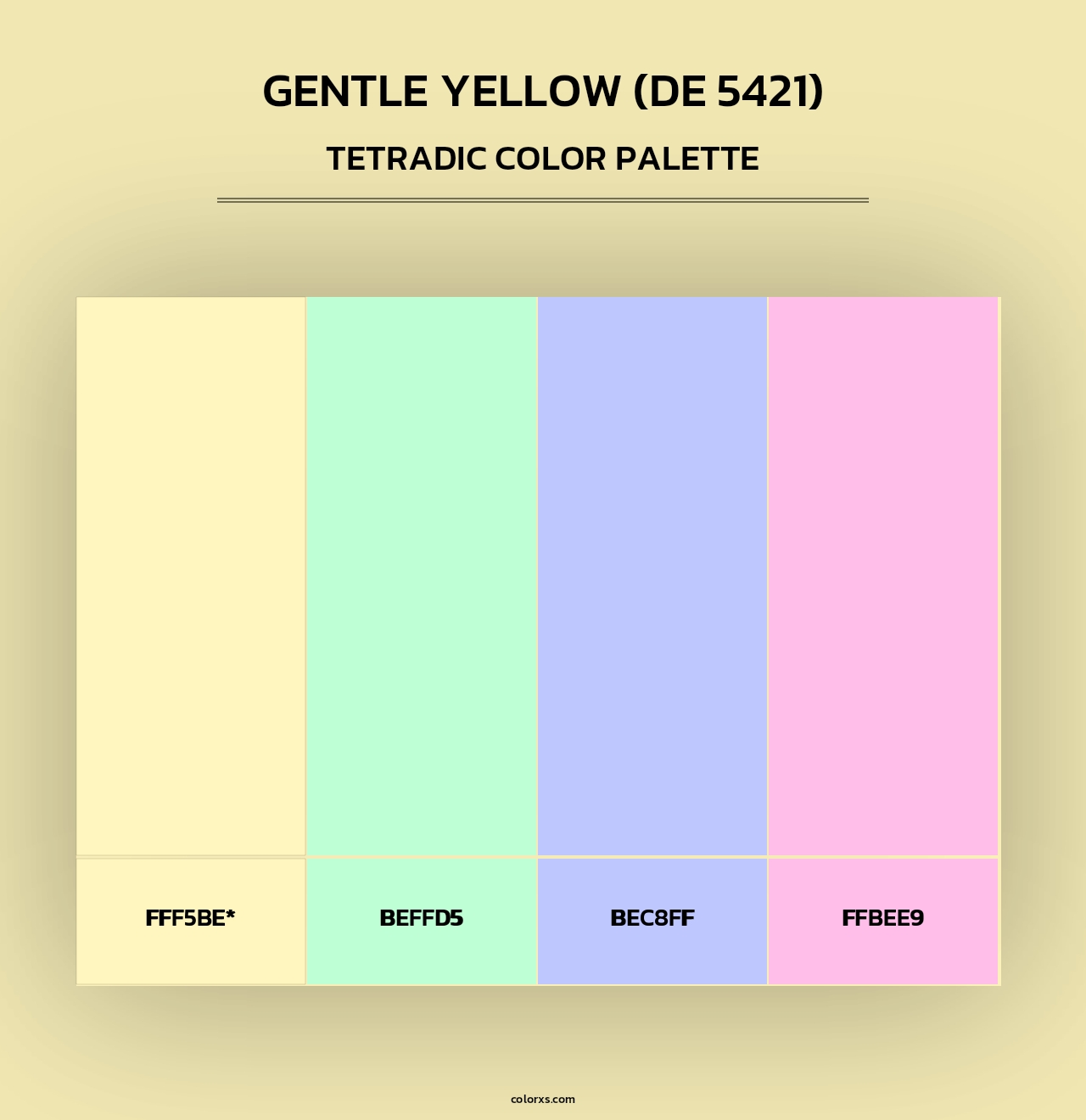 Gentle Yellow (DE 5421) - Tetradic Color Palette
