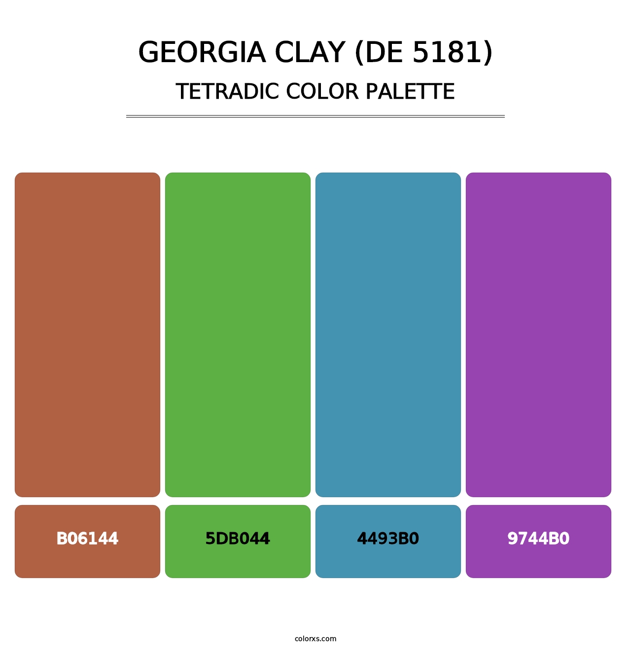 Georgia Clay (DE 5181) - Tetradic Color Palette