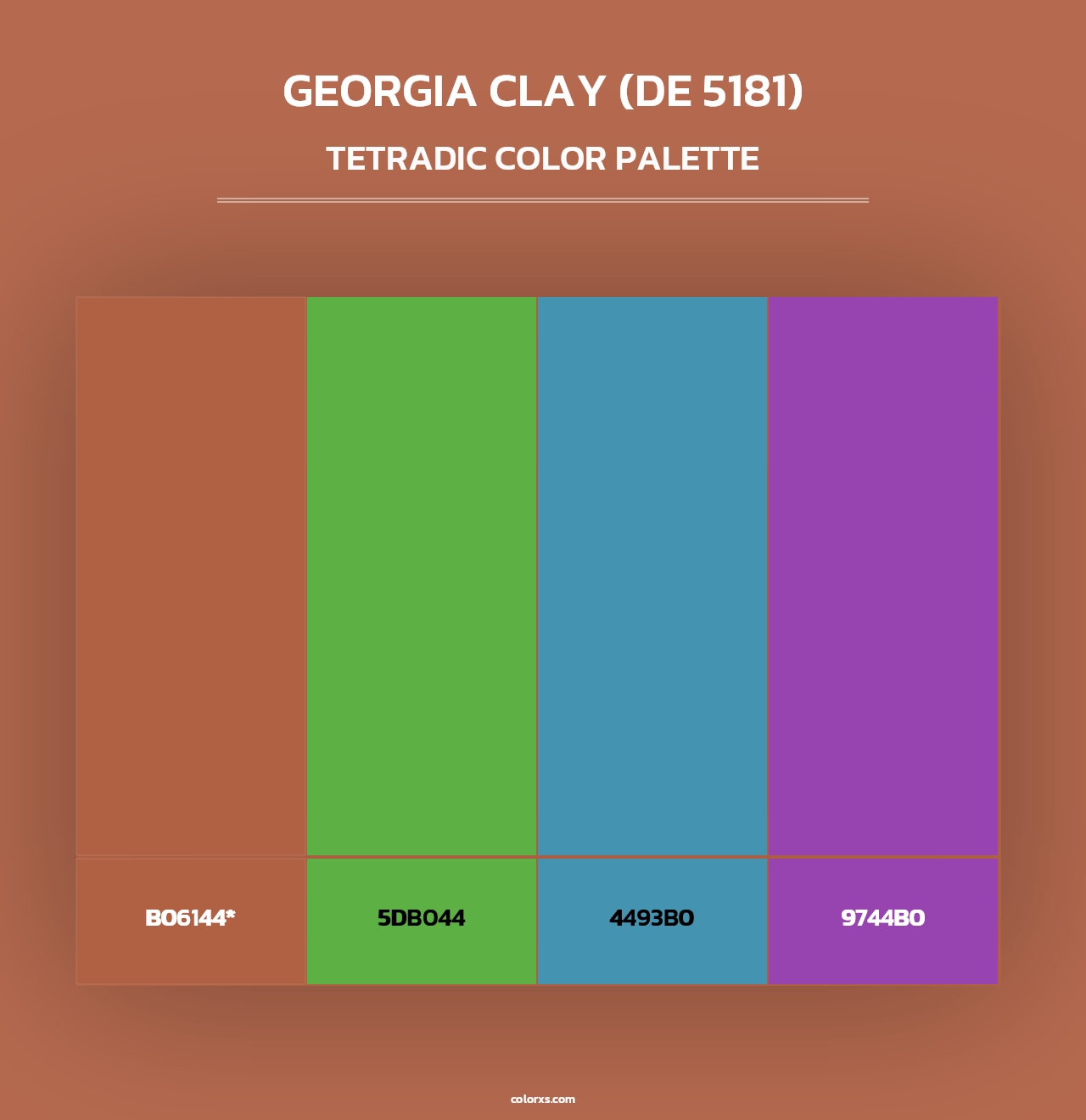 Georgia Clay (DE 5181) - Tetradic Color Palette