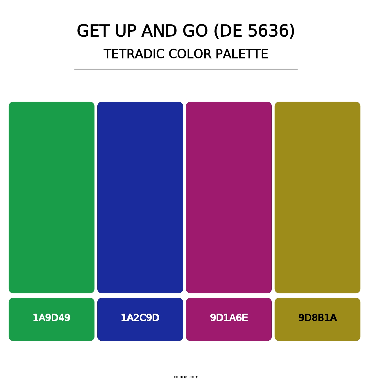 Get Up and Go (DE 5636) - Tetradic Color Palette