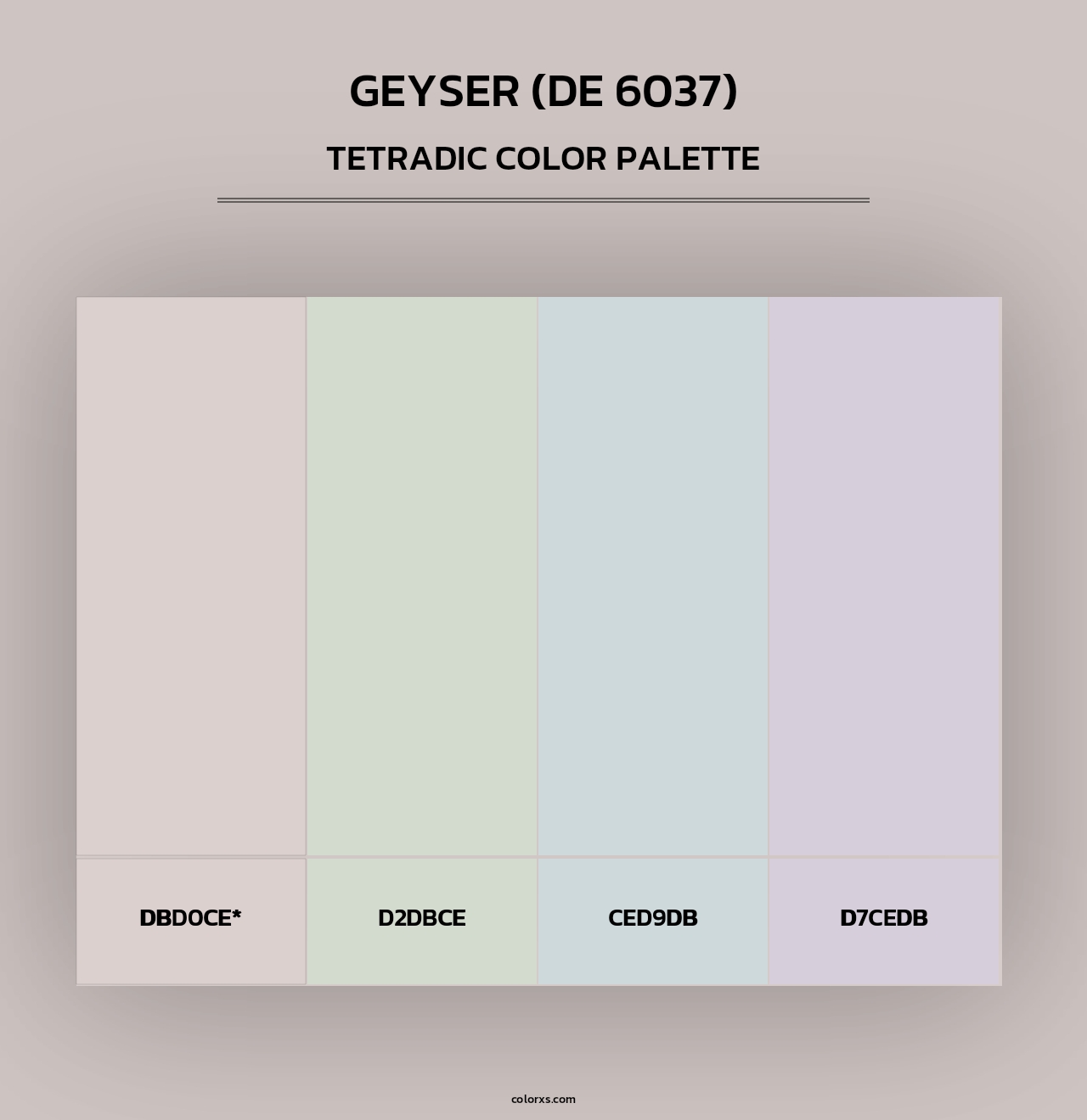 Geyser (DE 6037) - Tetradic Color Palette
