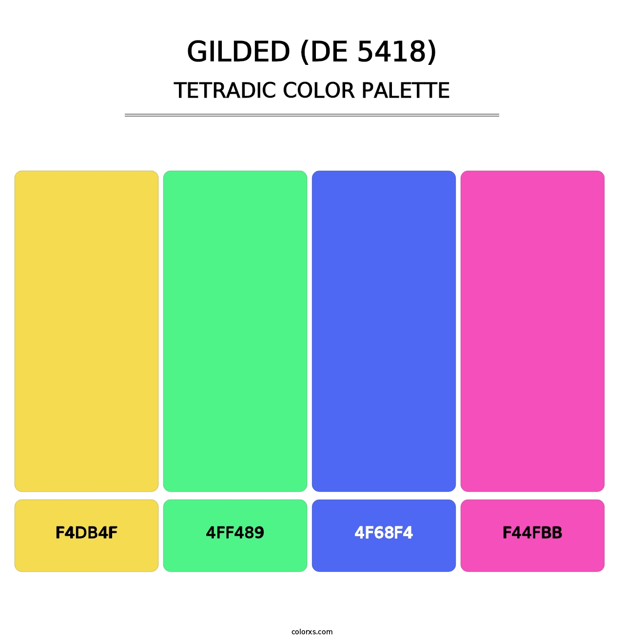 Gilded (DE 5418) - Tetradic Color Palette