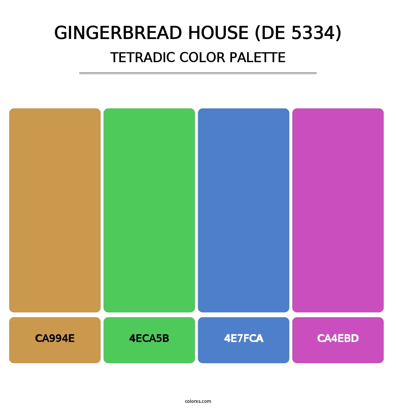 Gingerbread House (DE 5334) - Tetradic Color Palette