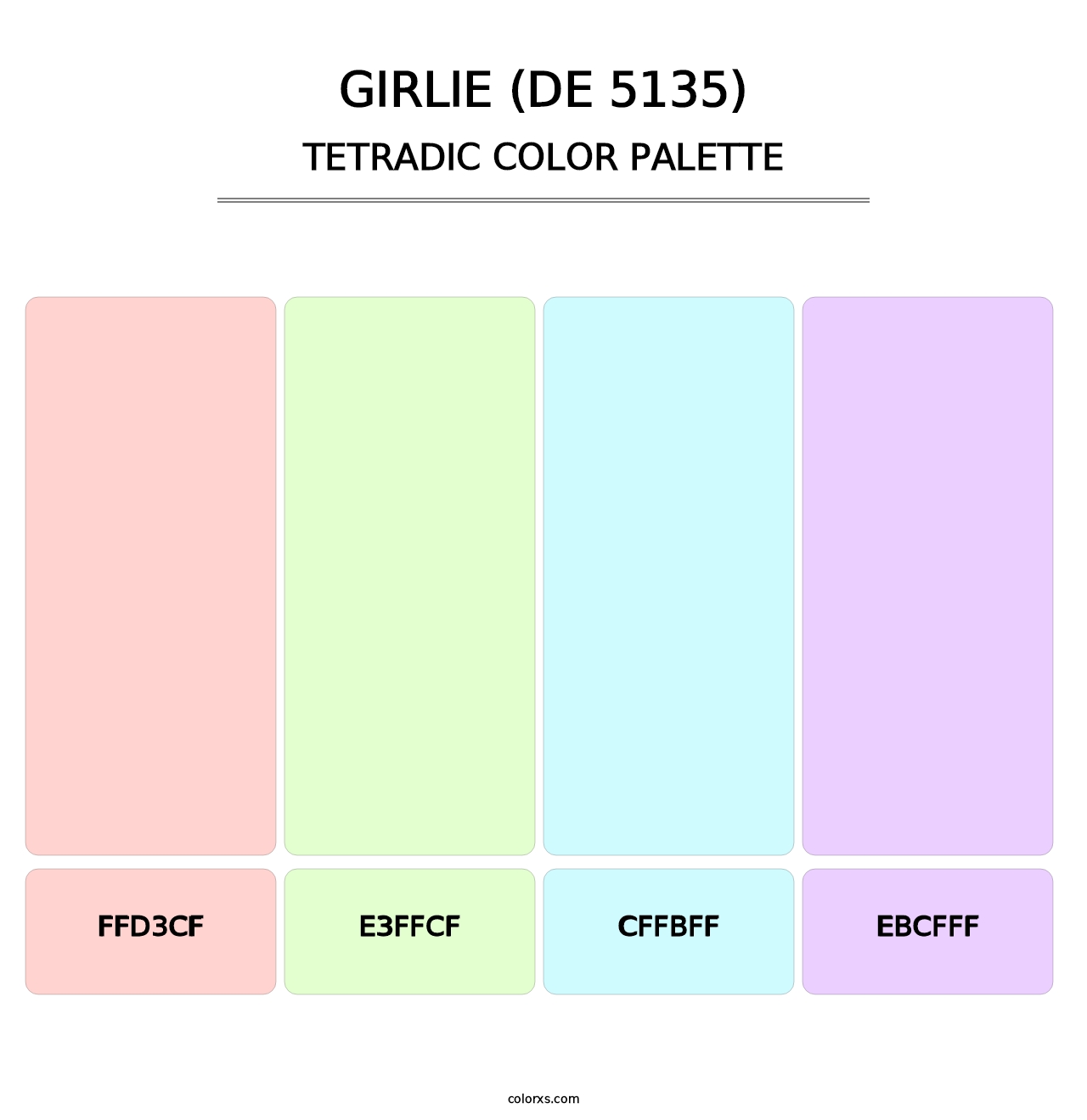 Girlie (DE 5135) - Tetradic Color Palette