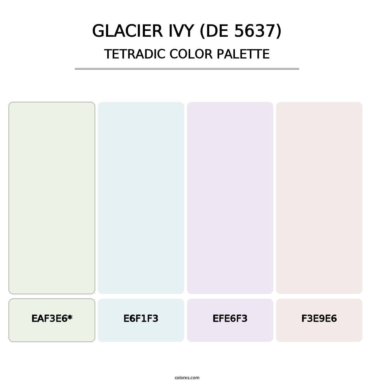 Glacier Ivy (DE 5637) - Tetradic Color Palette