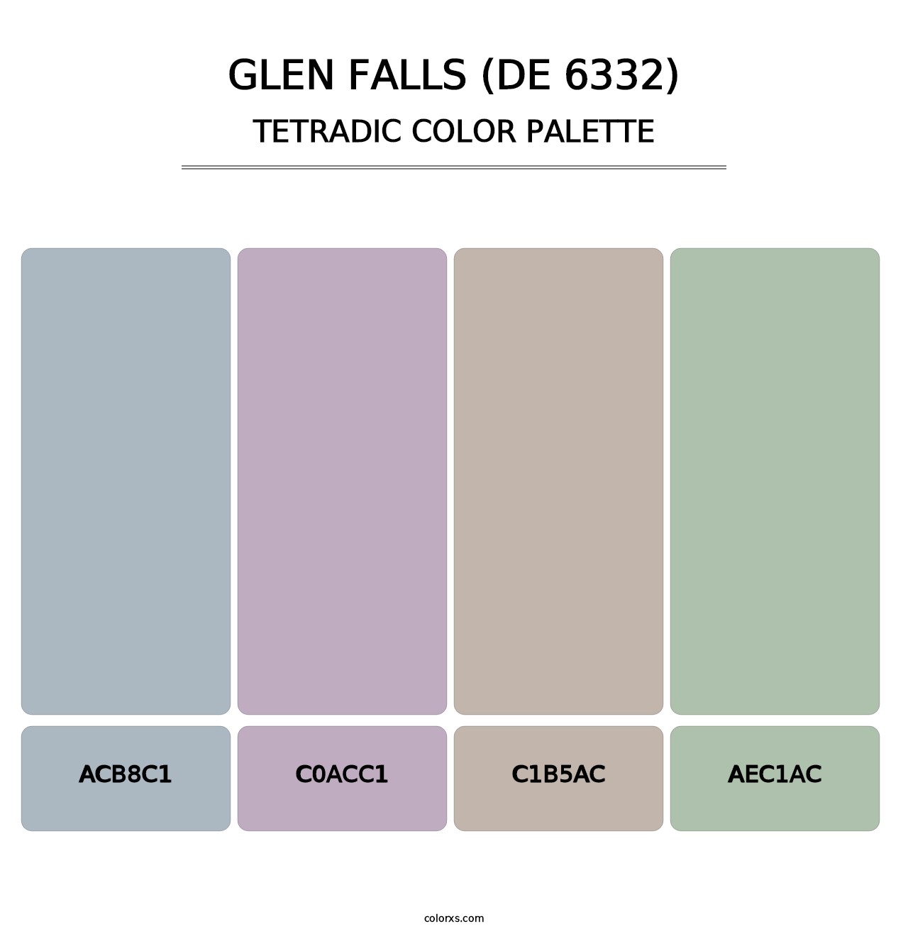Glen Falls (DE 6332) - Tetradic Color Palette