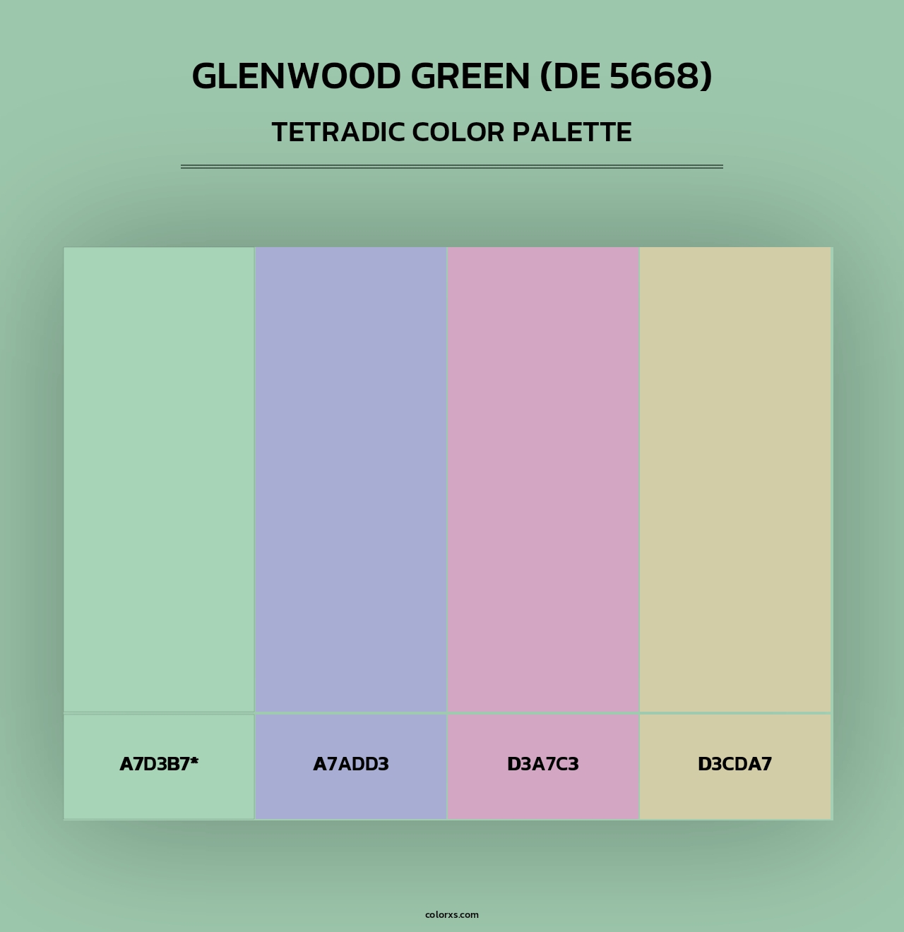 Glenwood Green (DE 5668) - Tetradic Color Palette