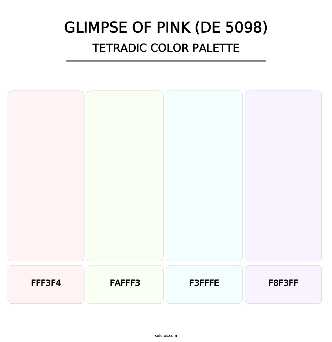 Glimpse of Pink (DE 5098) - Tetradic Color Palette
