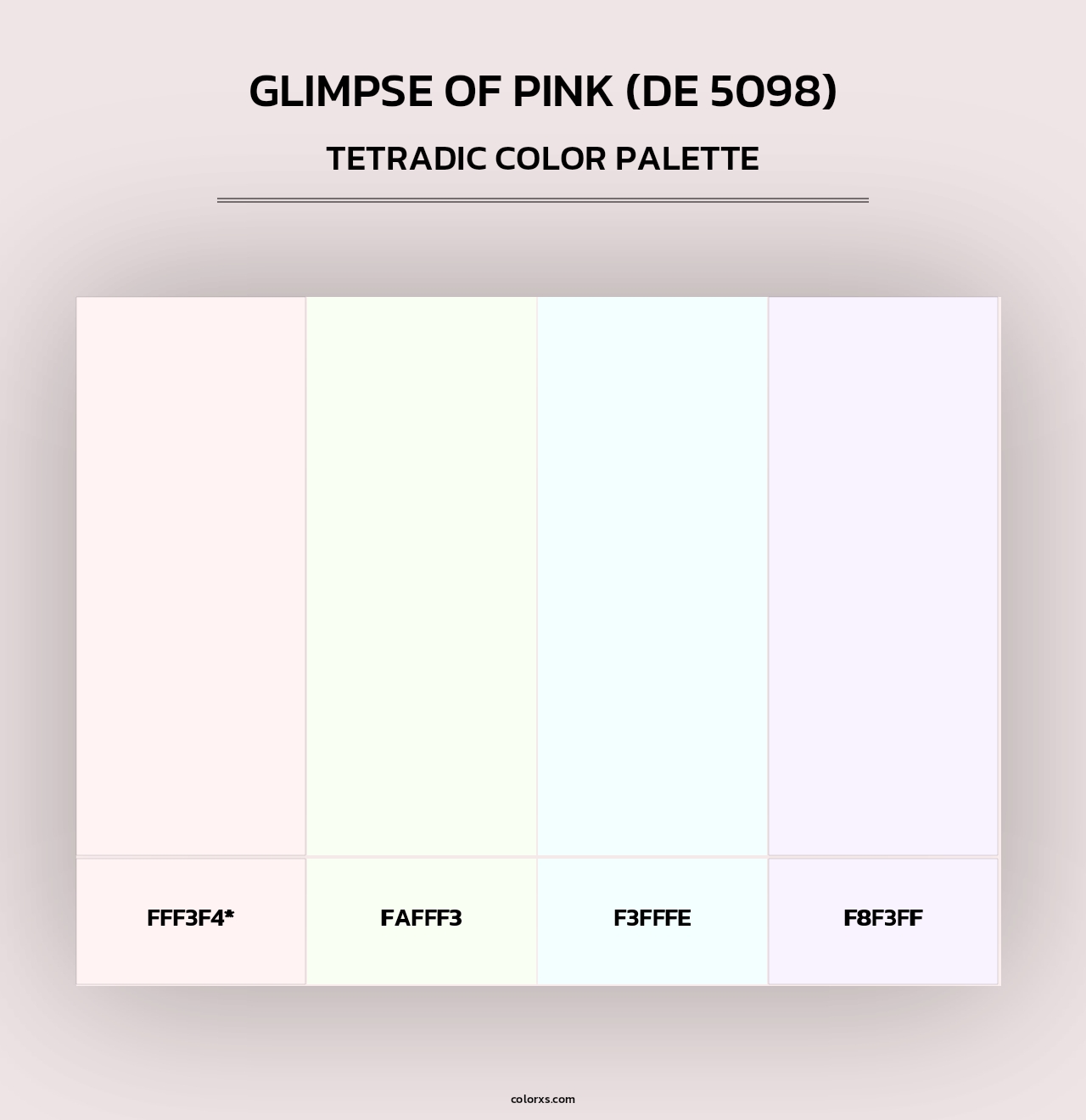 Glimpse of Pink (DE 5098) - Tetradic Color Palette