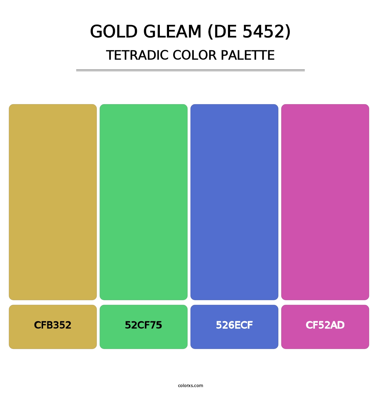 Gold Gleam (DE 5452) - Tetradic Color Palette