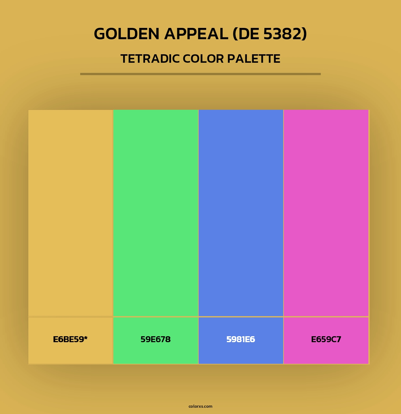Golden Appeal (DE 5382) - Tetradic Color Palette