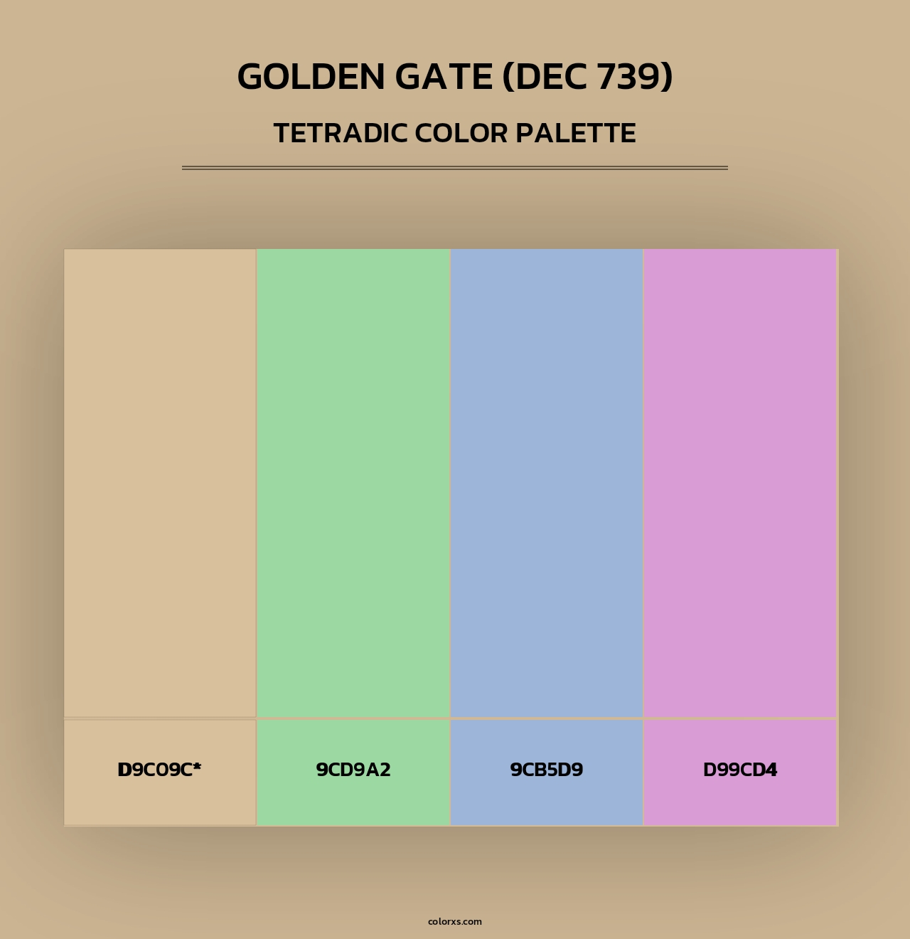 Golden Gate (DEC 739) - Tetradic Color Palette