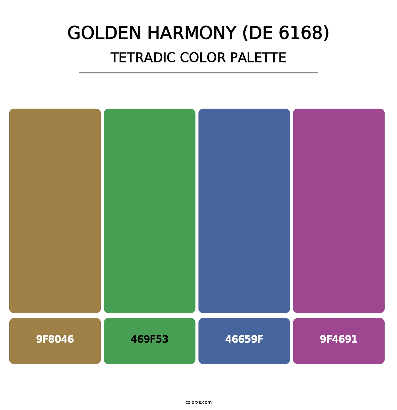 Golden Harmony (DE 6168) - Tetradic Color Palette