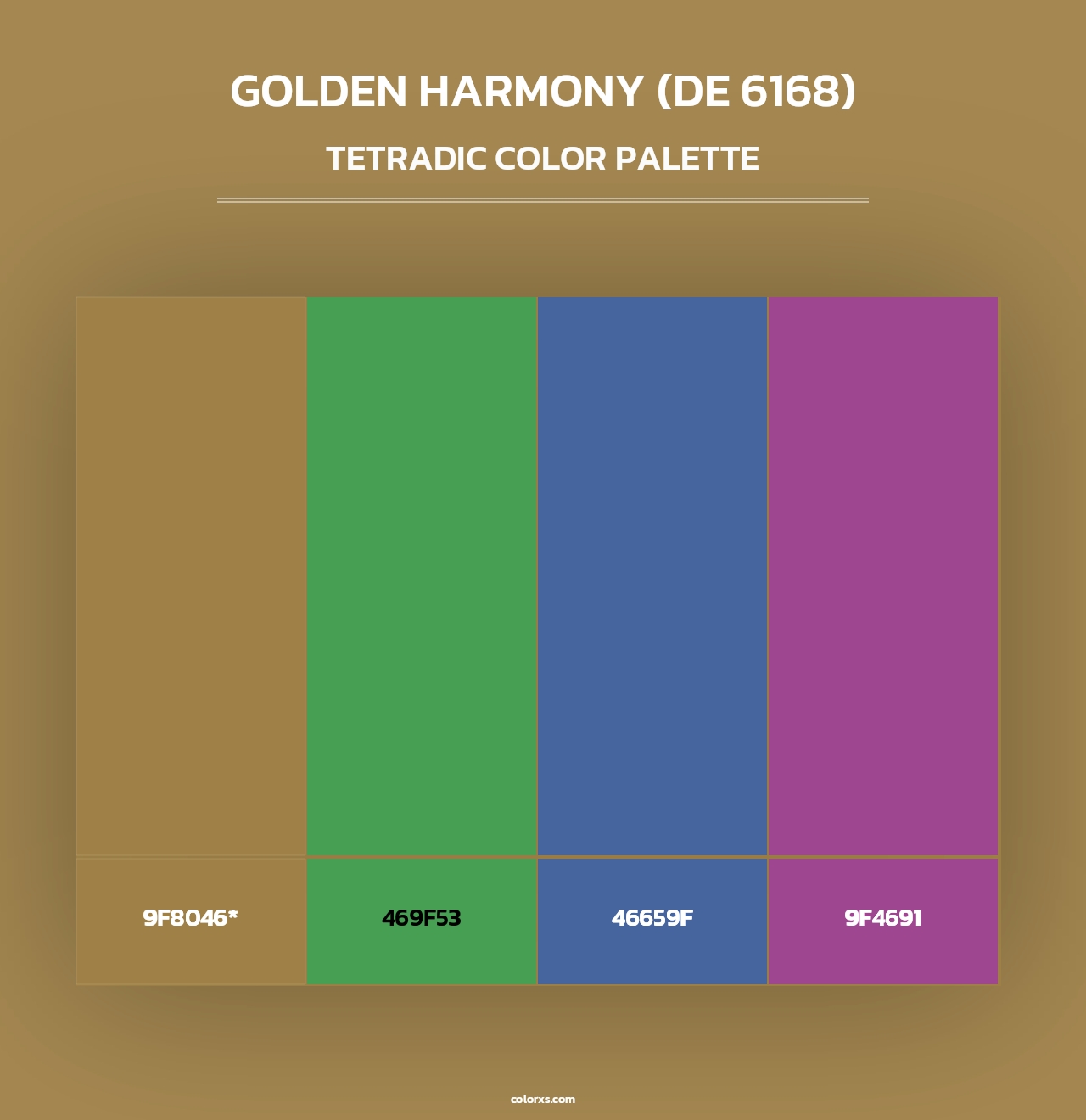 Golden Harmony (DE 6168) - Tetradic Color Palette