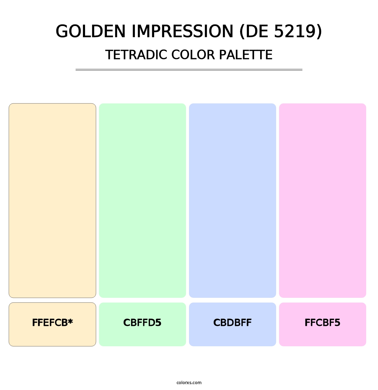 Golden Impression (DE 5219) - Tetradic Color Palette