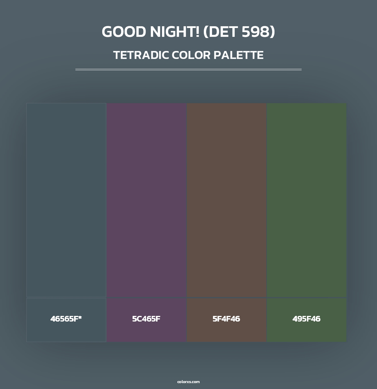 Good Night! (DET 598) - Tetradic Color Palette