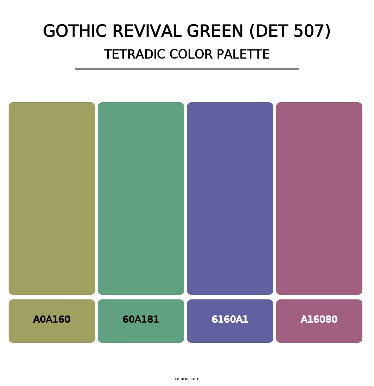 Gothic Revival Green (DET 507) - Tetradic Color Palette