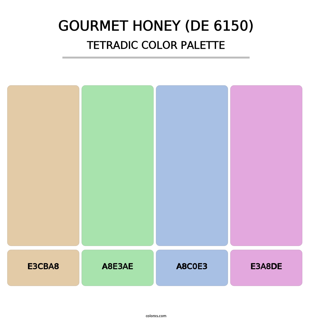 Gourmet Honey (DE 6150) - Tetradic Color Palette
