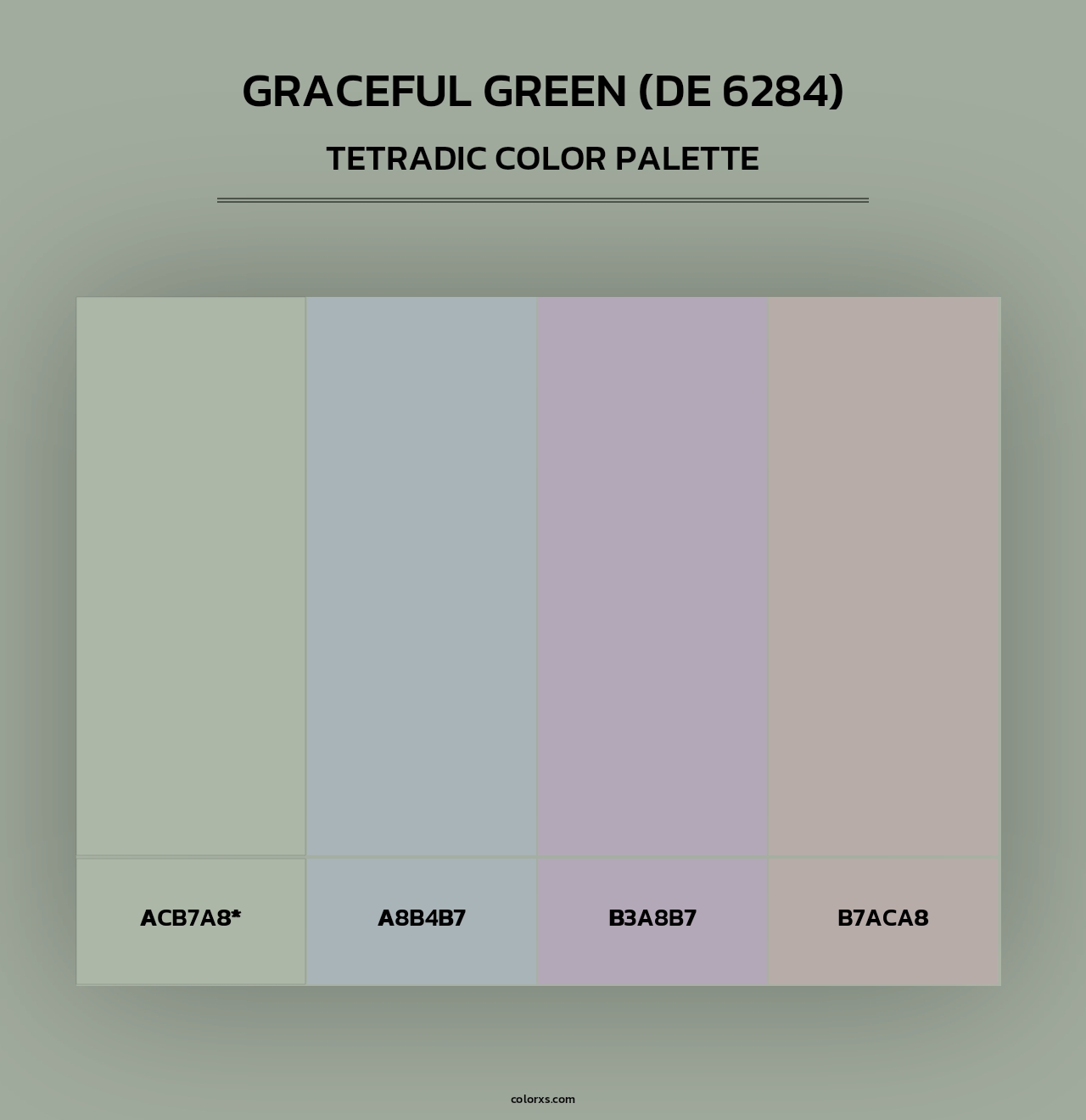 Graceful Green (DE 6284) - Tetradic Color Palette