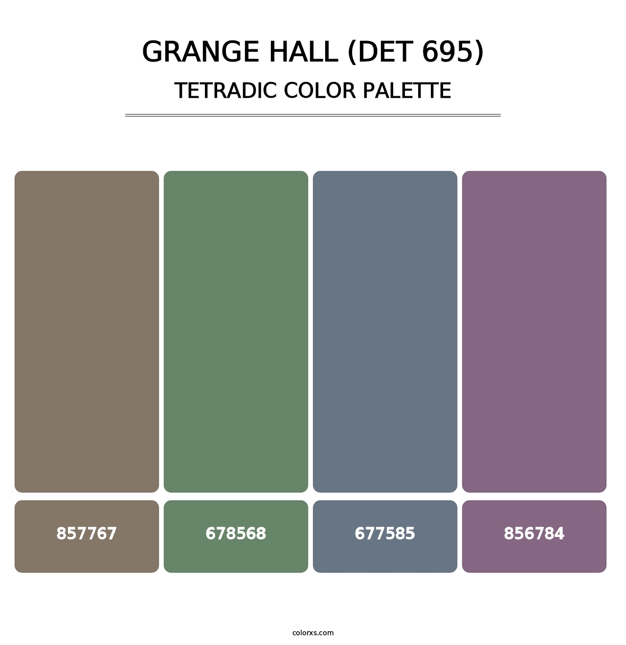Grange Hall (DET 695) - Tetradic Color Palette