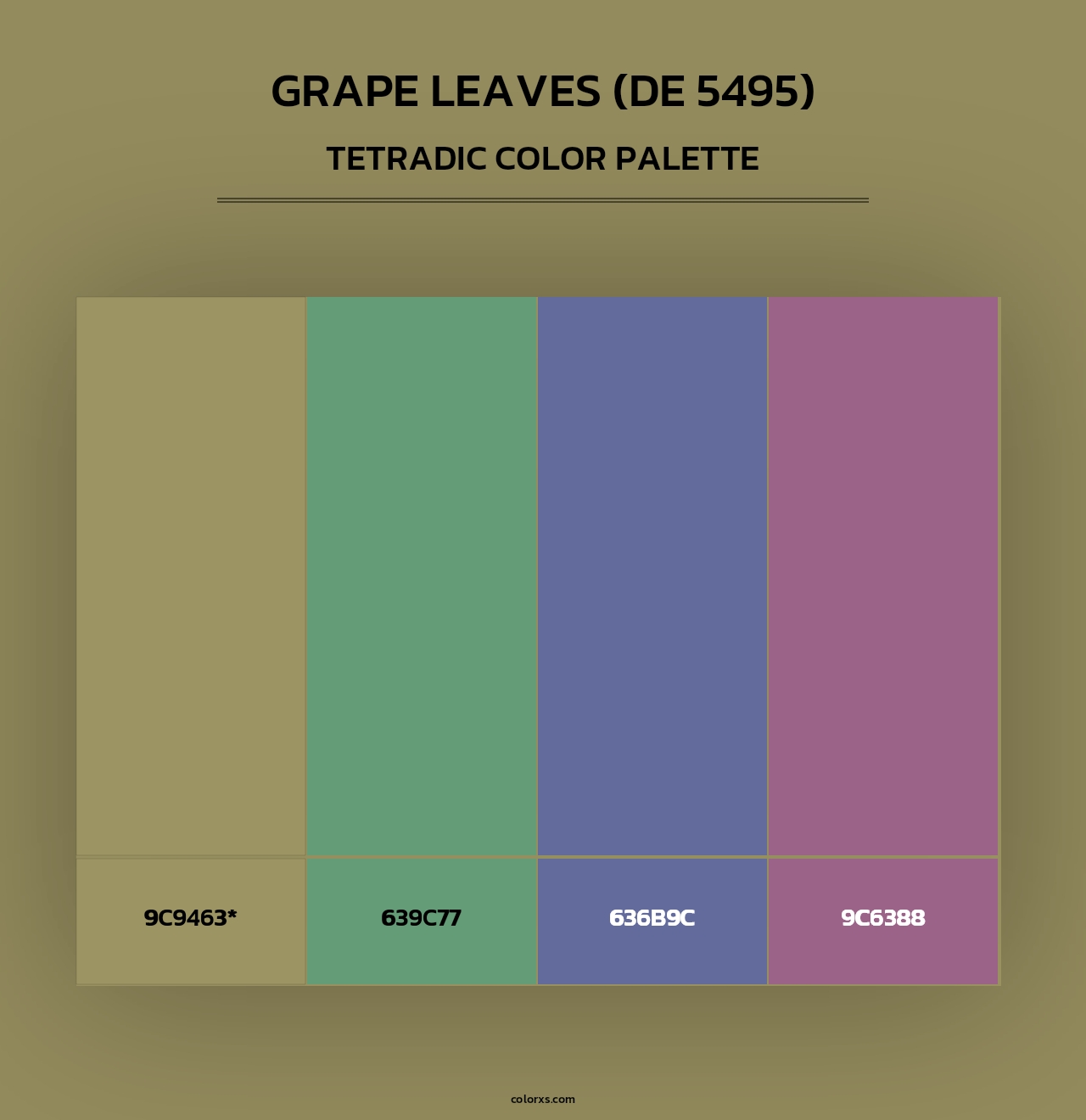 Grape Leaves (DE 5495) - Tetradic Color Palette