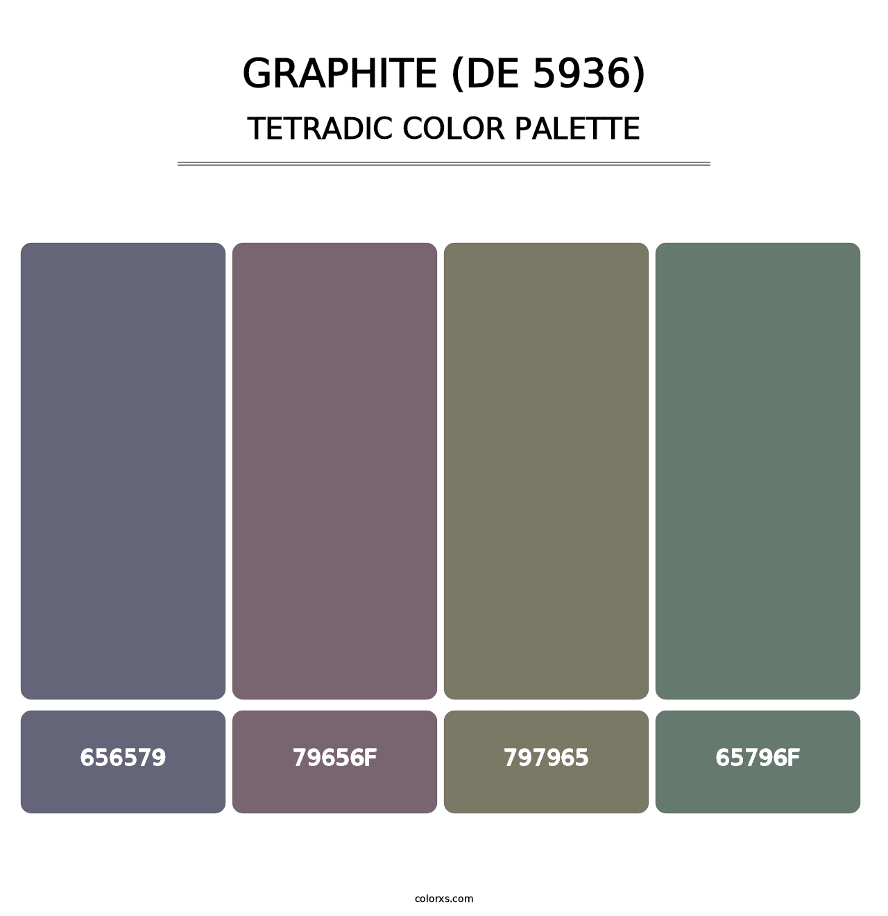 Graphite (DE 5936) - Tetradic Color Palette