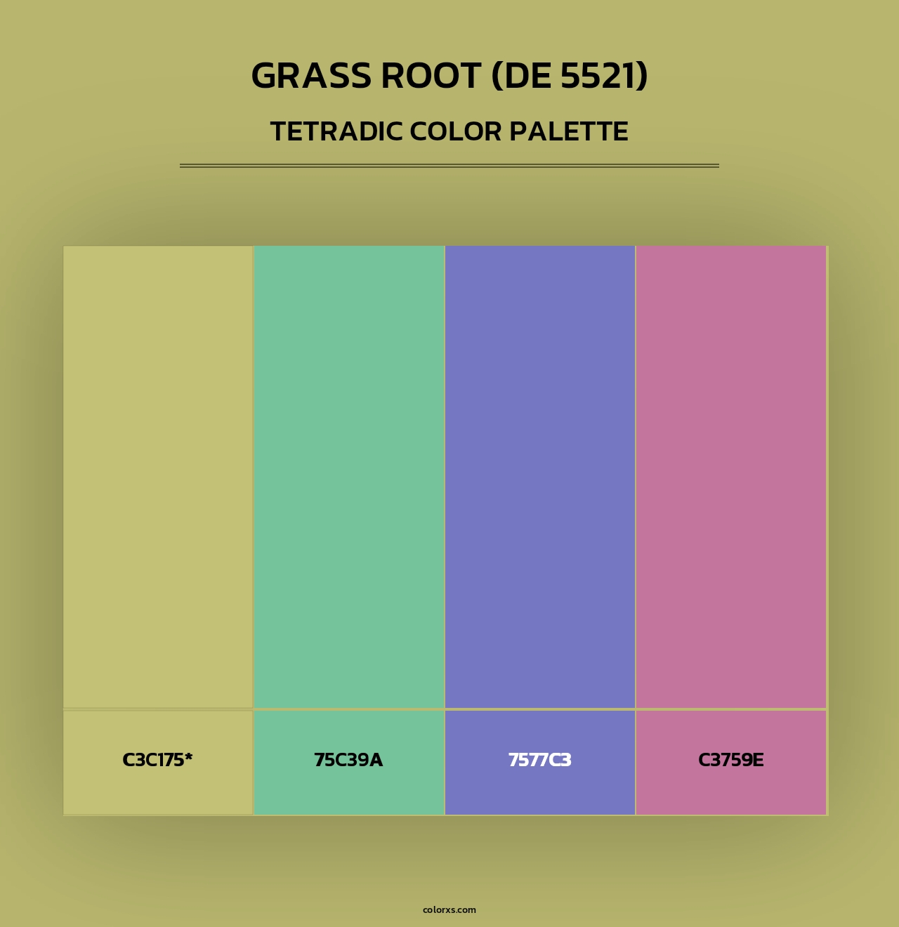 Grass Root (DE 5521) - Tetradic Color Palette